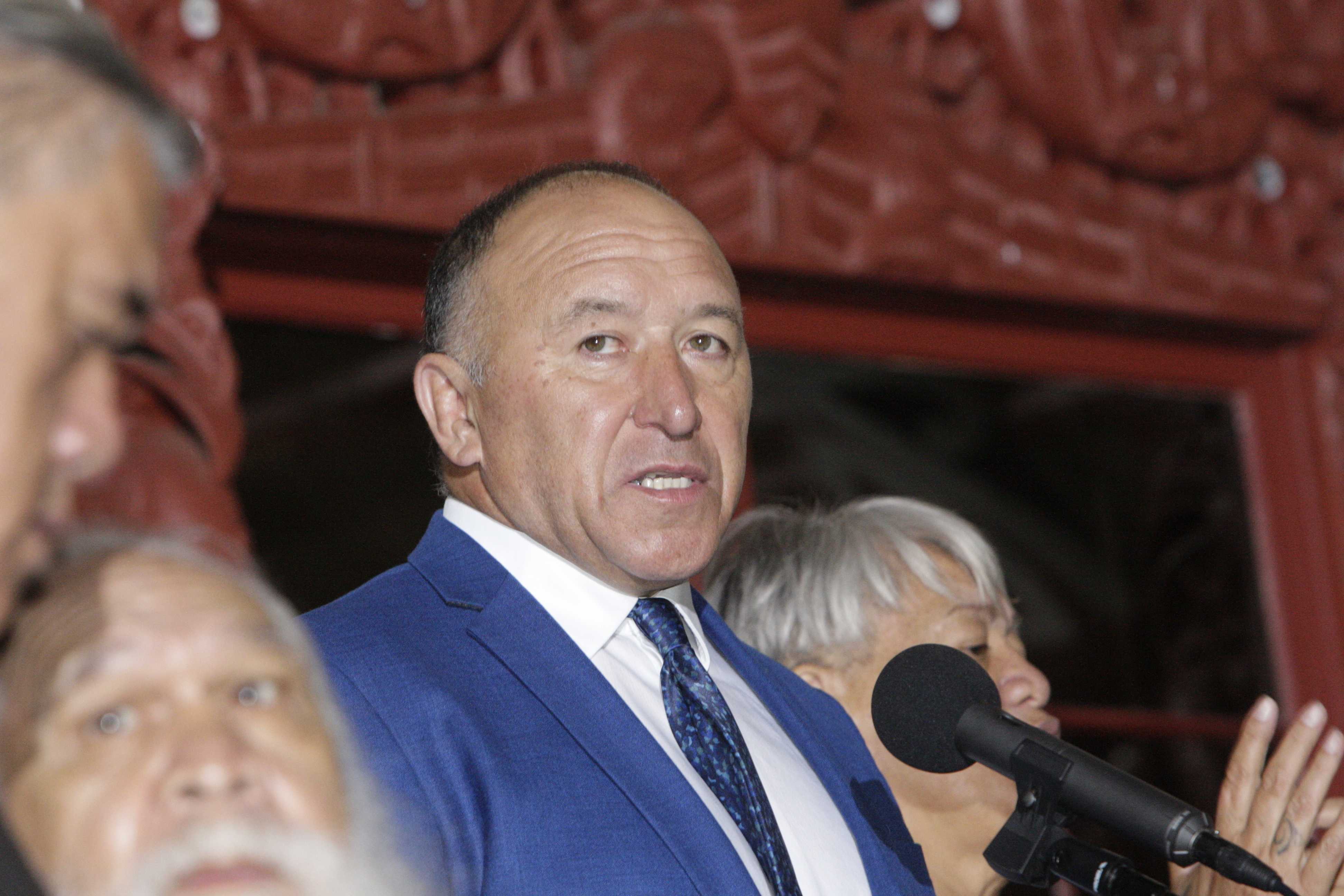Waitangi National Trust chairman Pita Tipene, pictured on Waitangi Day this year, says security in 2024 will be important as debate about Te Tiriti o Waitangi heats up. Photo / Tania Whyte