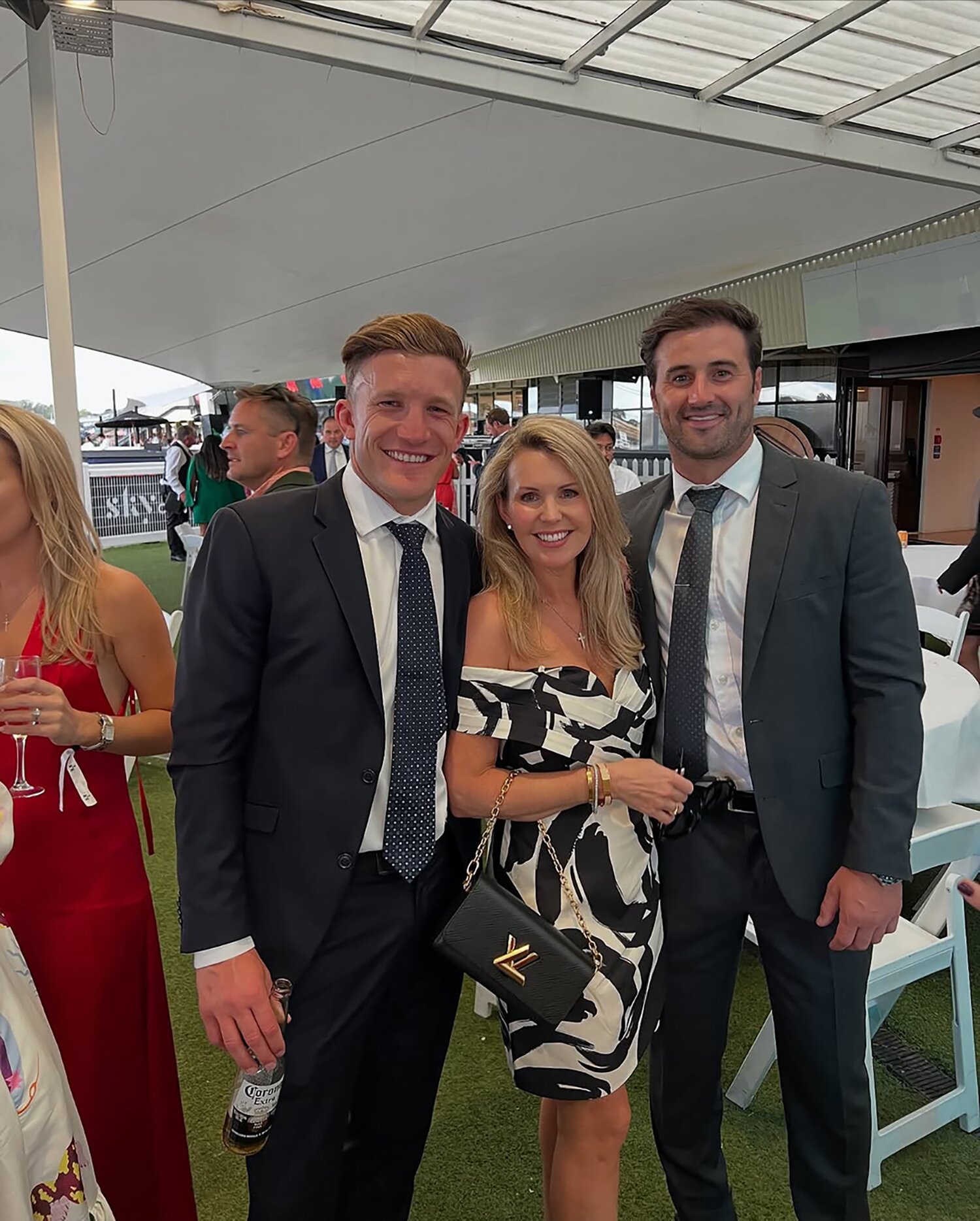 Damien McKenzie, Bridgette O'Sullivan and Tom Doyle at Ellerslie for the Karaka Million races.