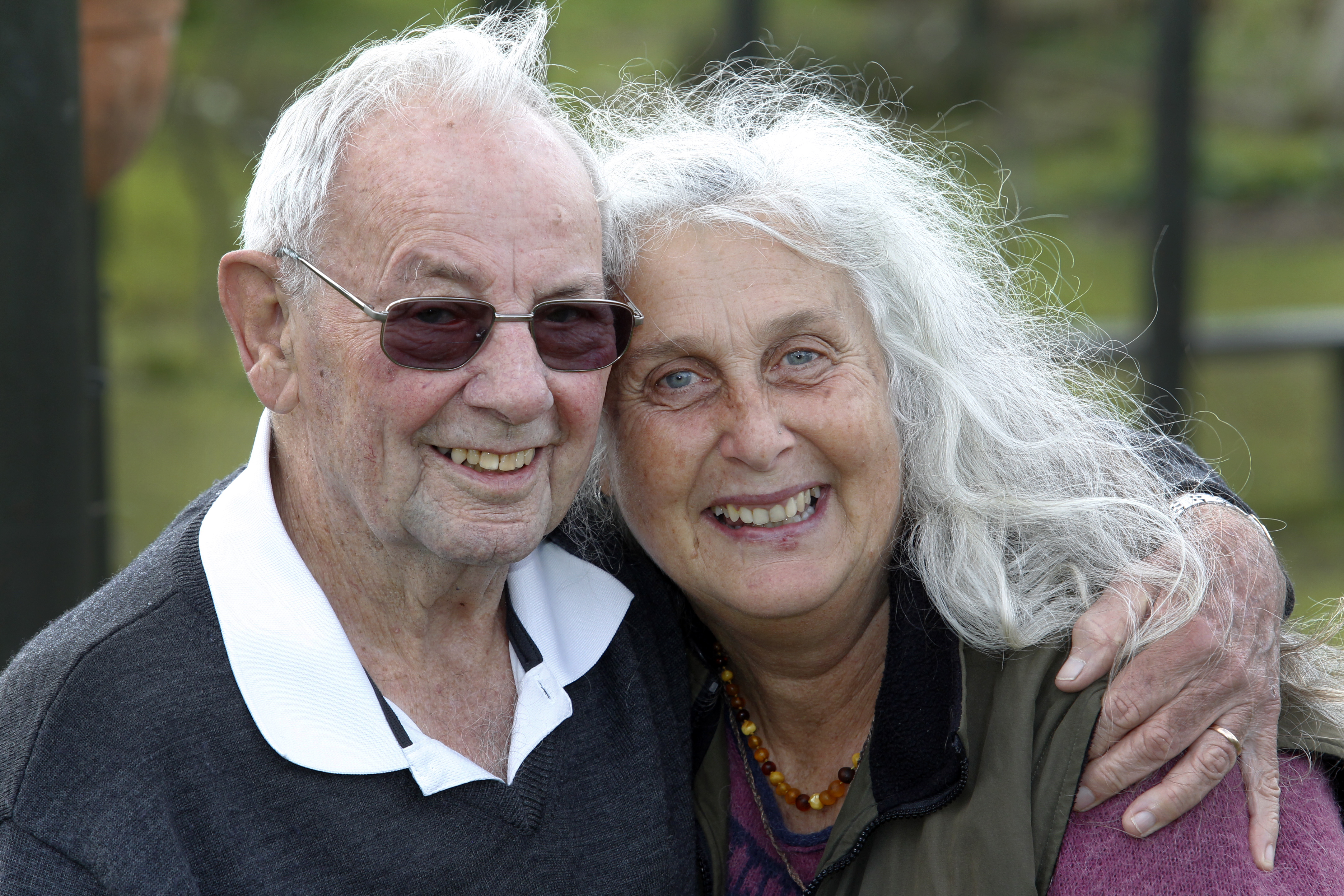 Jim Grut and Wendy Giffin meet  four years after Wendy helped Jim out when he collapsed on the side of the road. Photo/Tania Whyte