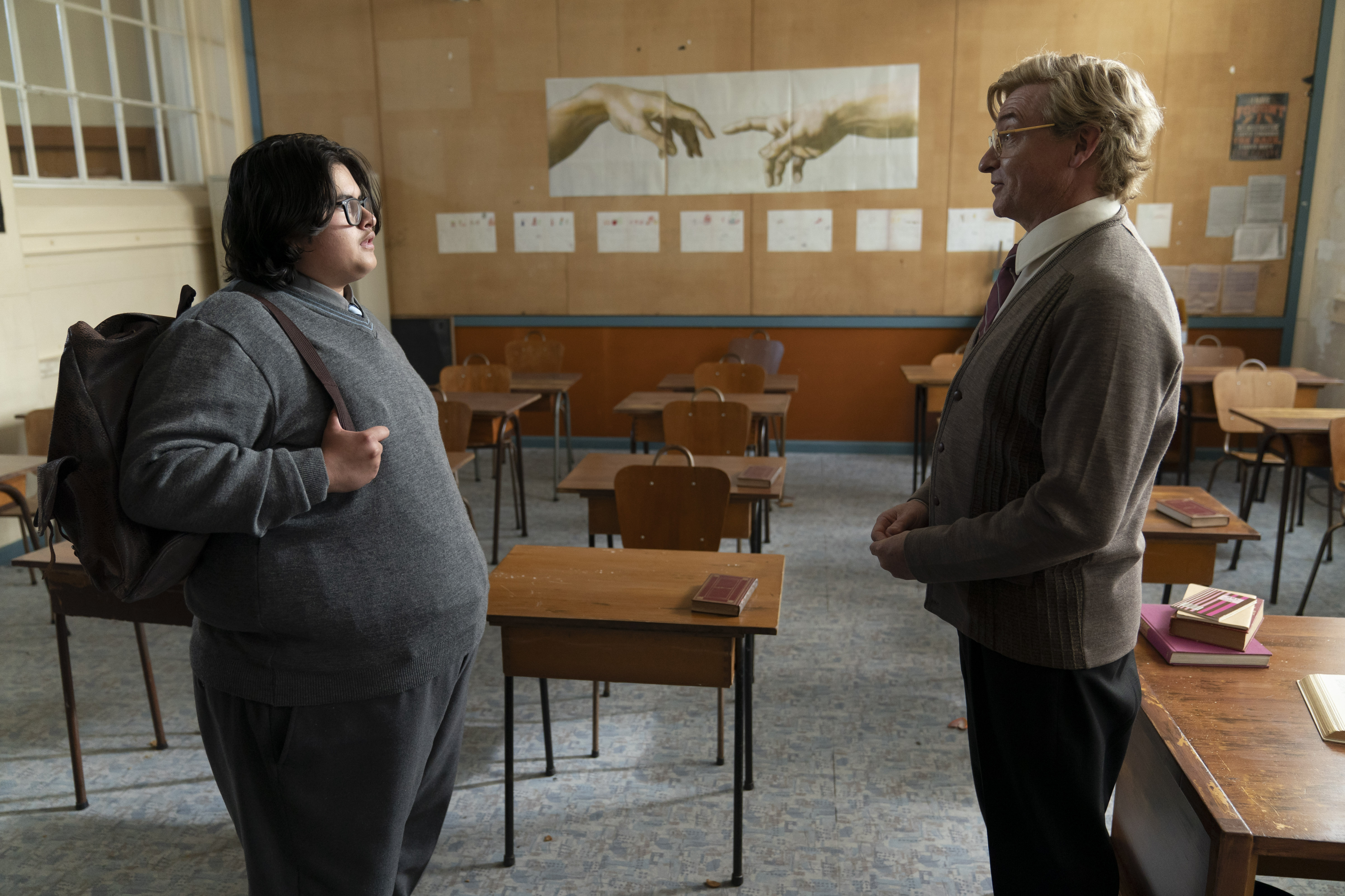 Julian Dennison and Rhys Darby in the new film, Uproar.