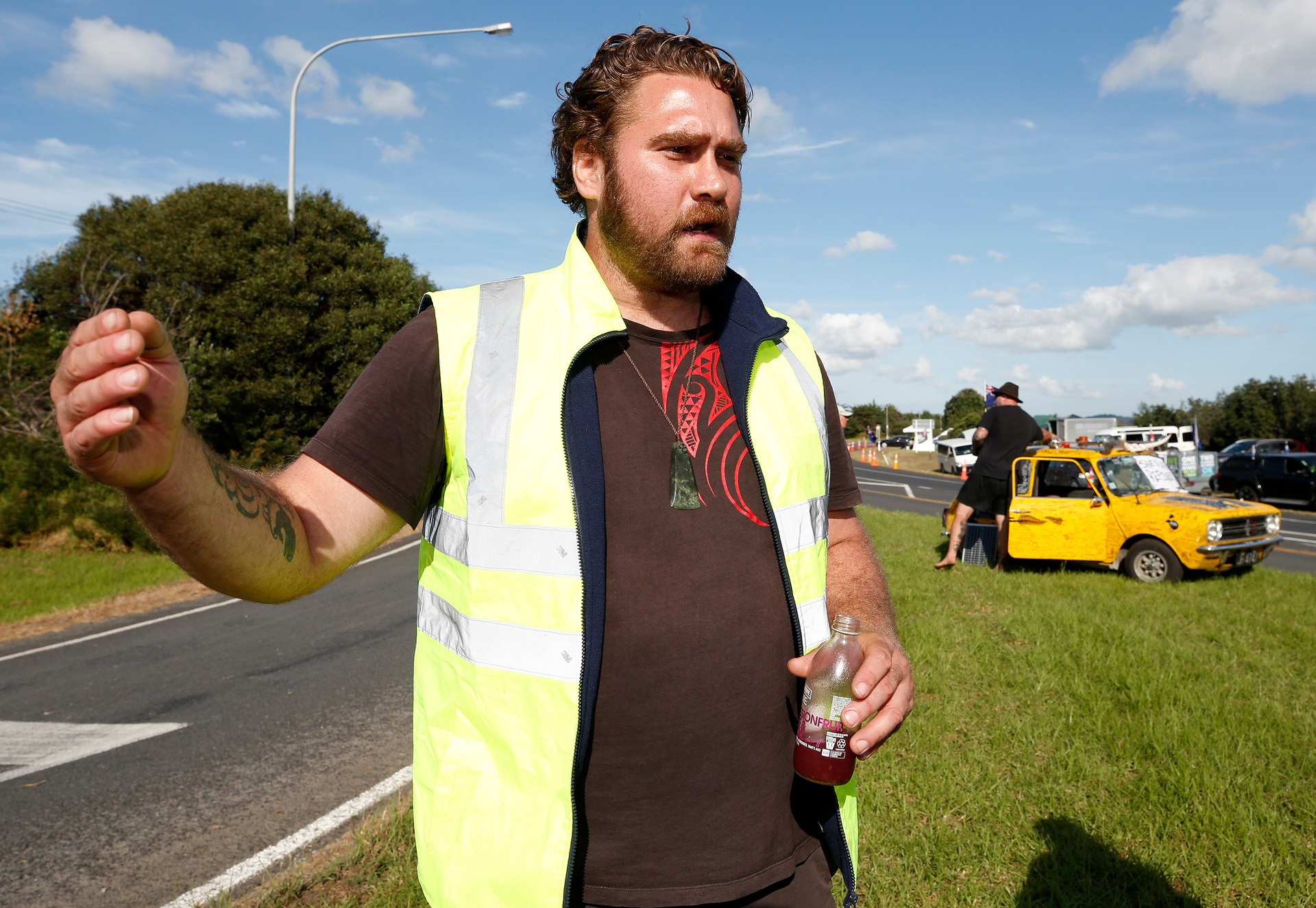 Former climate activist Brad Flutey during the Dig In At Marsden protest he organised. Photo / Michael Cunningham