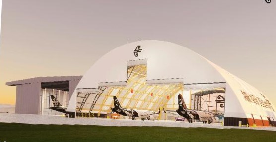 An impression of Air NZ's Hangar 4 at Auckland Airport.