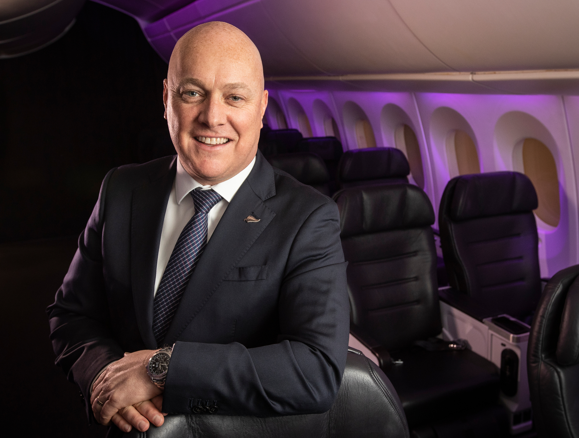 Former Air New Zealand chief executive - and now Prime Minister - Christopher Luxon.