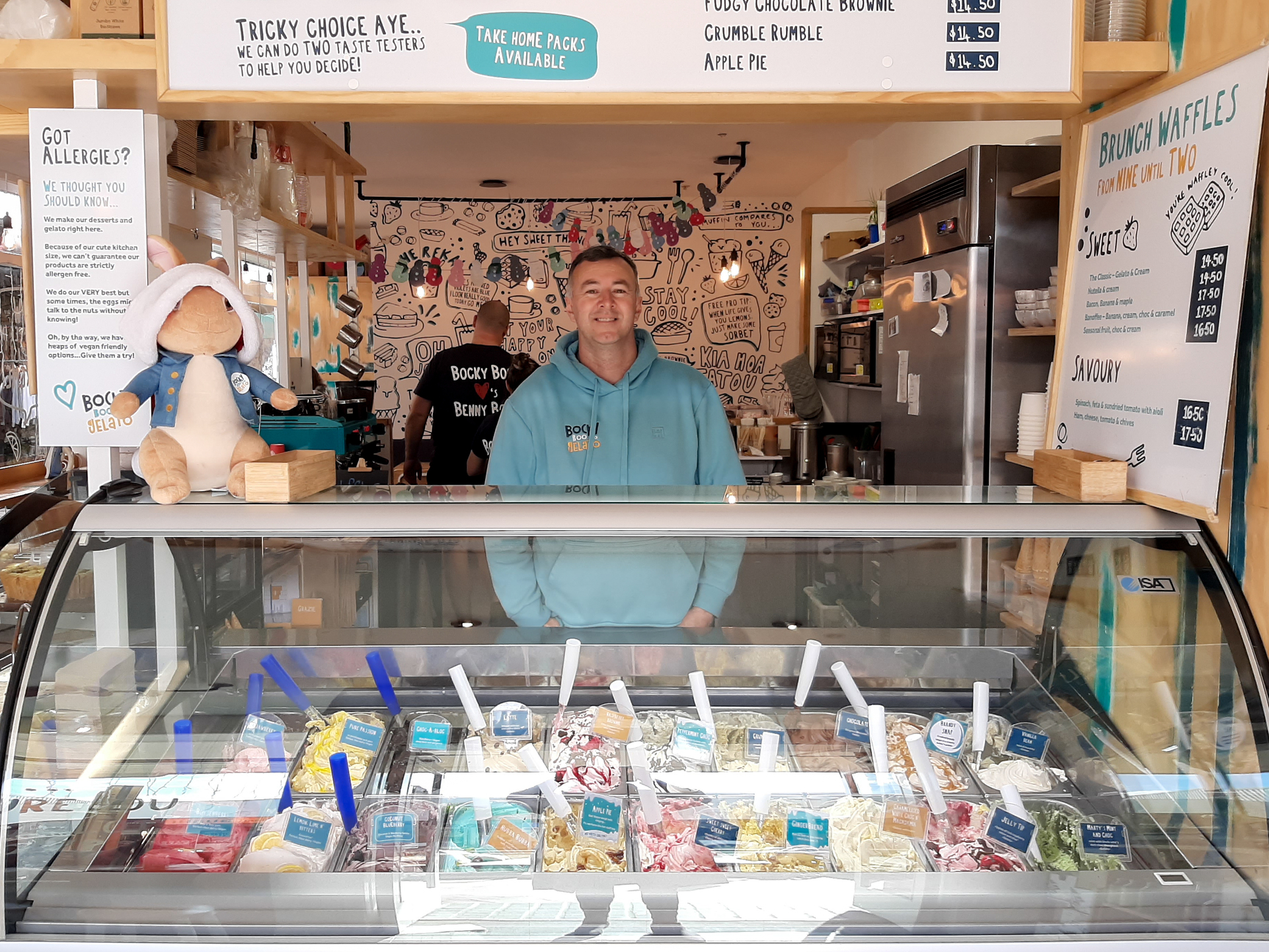 Chris De'Ath, owner of Bocky Boo Gelato on Cameron St. Photo / Julia Czerwonatis