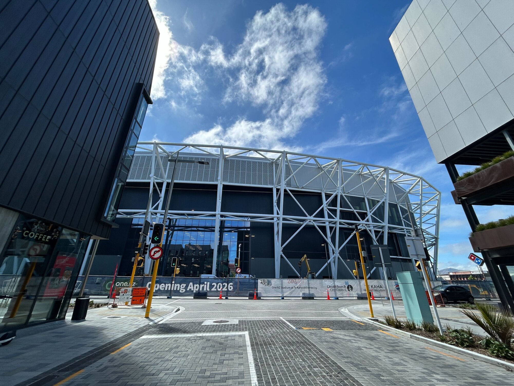 The new stadium opens next month. 