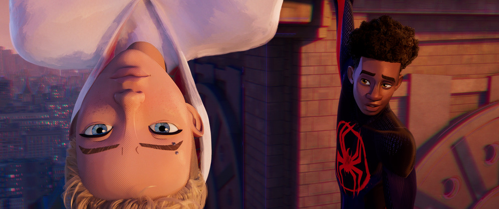 Gwen Stacy and Miles Morales (Shameik Moore) in Spider-Man: Across the Spider-Verse. Photo / Sony Pictures