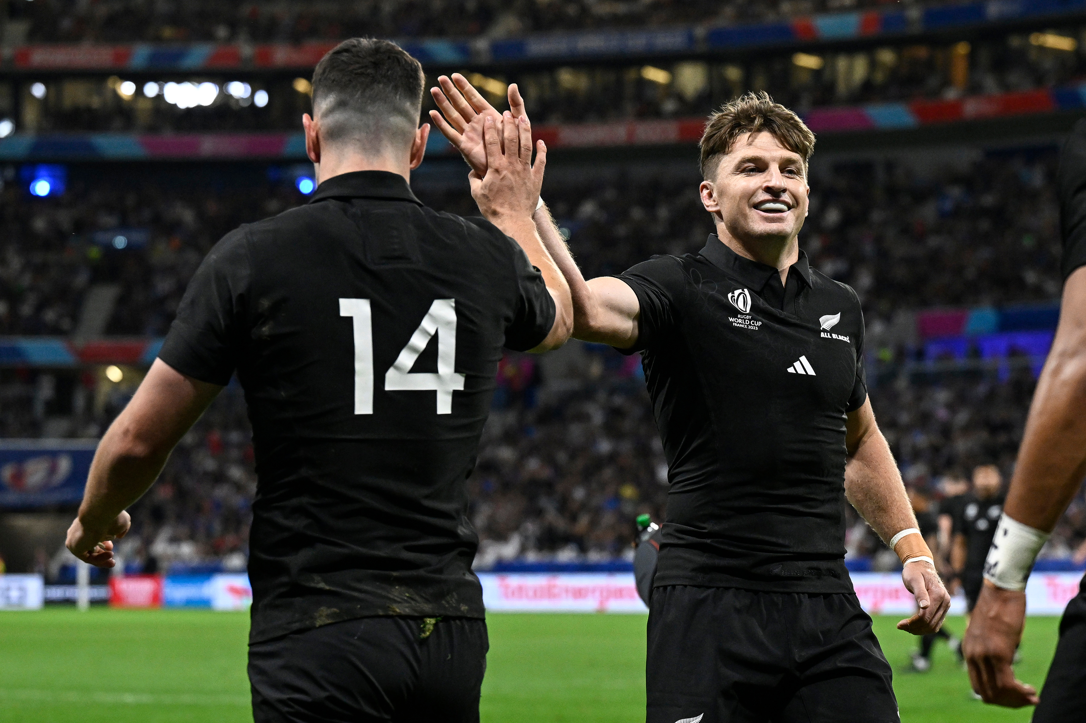 Will Jordan has played the majority of his test rugby on the right wing, with Beauden Barrett the first-choice fullback in recent years. Photo / Photosport