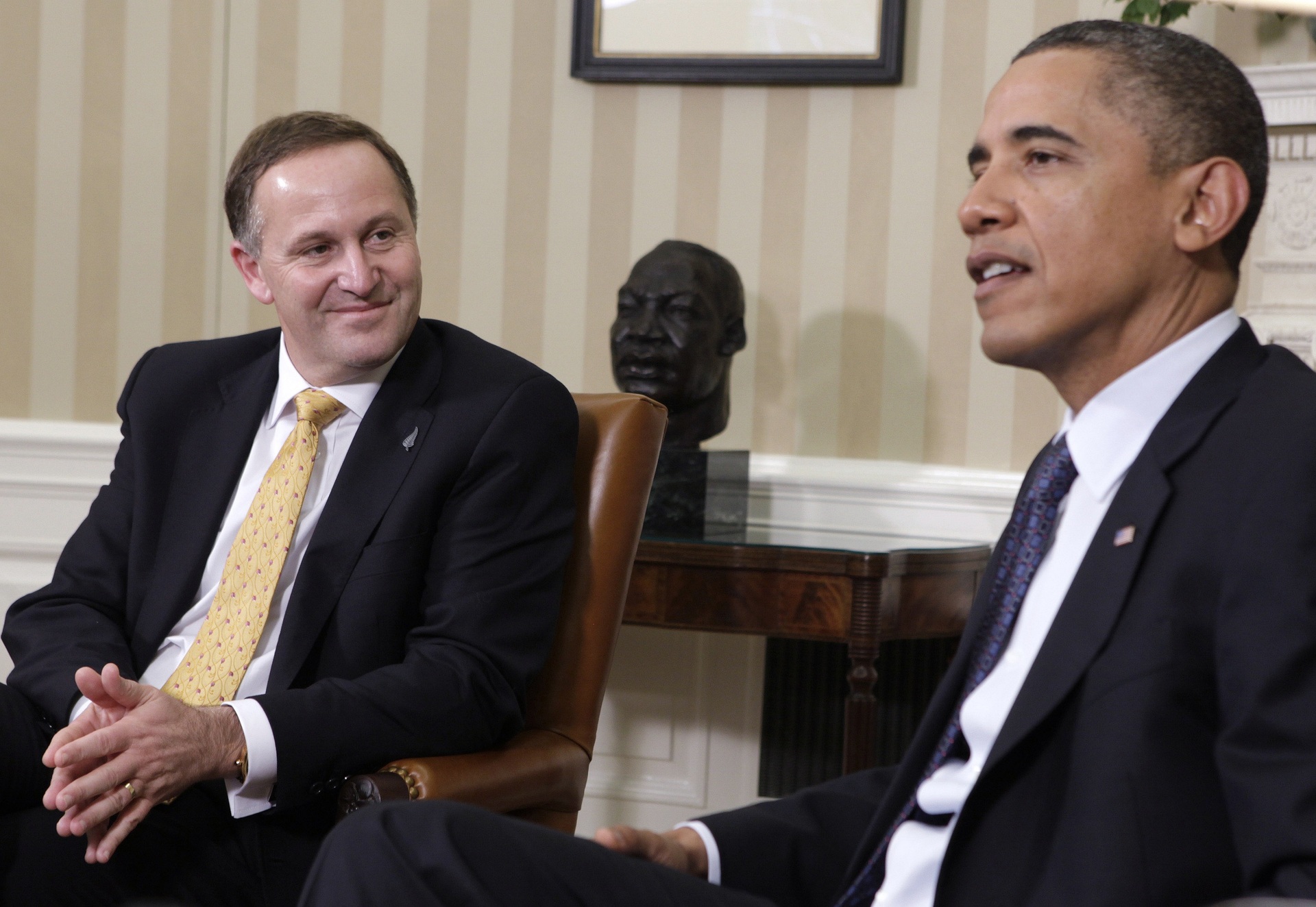 Sir John Key meets then US President Barack Obama in the Oval Office of the White House in July, 2011. Photo / Getty Images