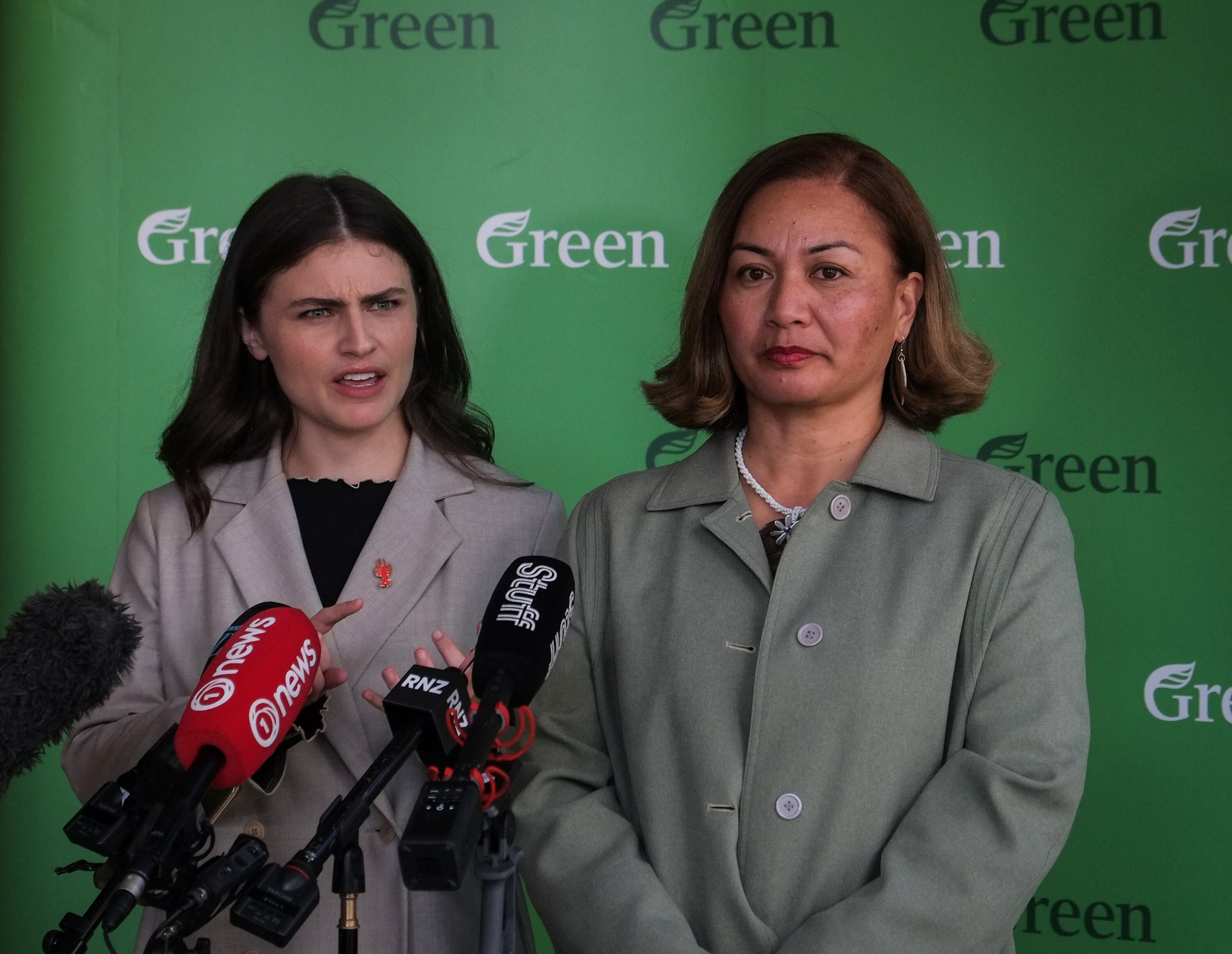 Green Party co-leaders Chloe Swarbrick and Marama Davdison both hit out at the government's Budget announcement.