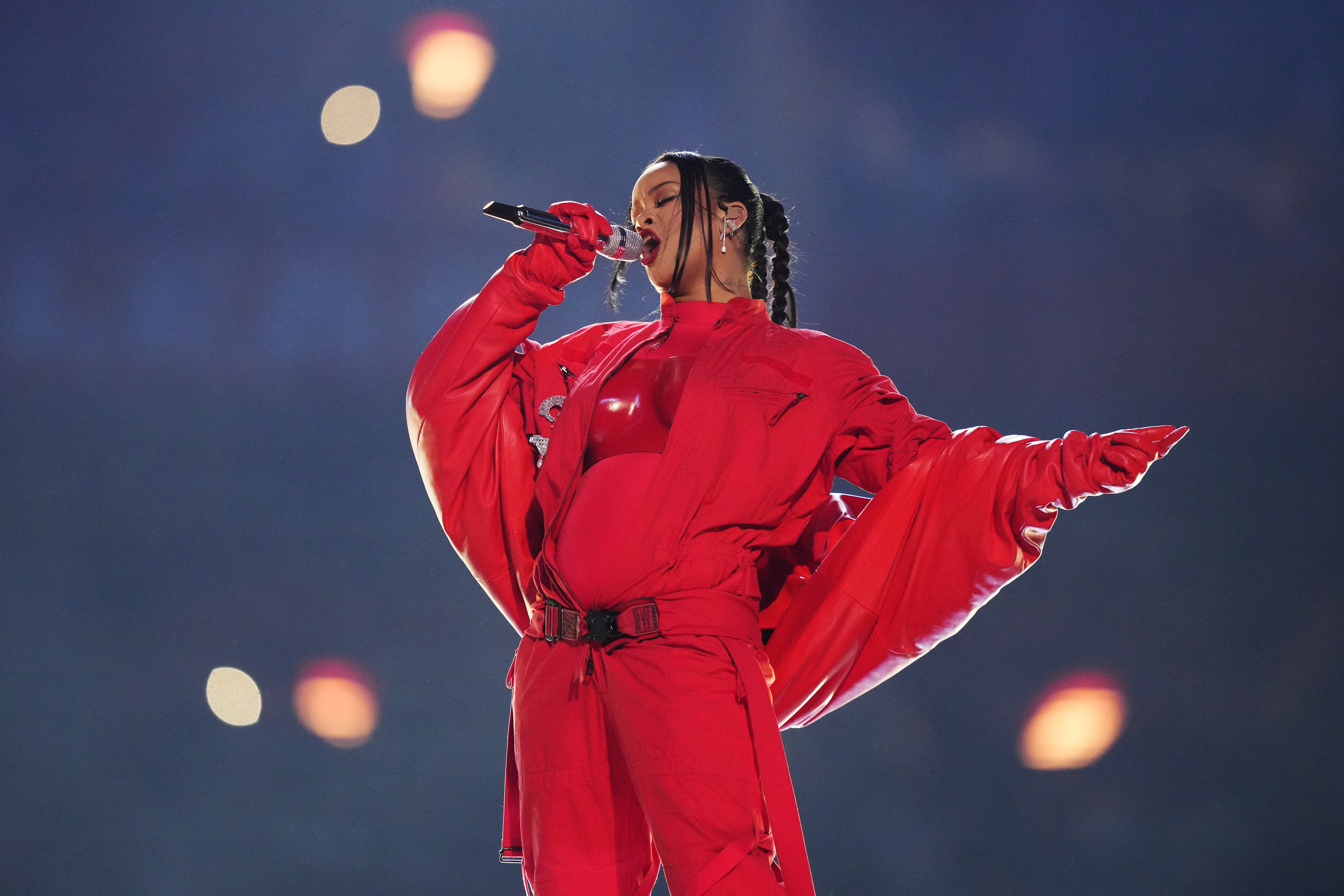 Rihanna finally agreed to perform at the halftime show for the NFL Super Bowl 57 football game between the Kansas City Chiefs and the Philadelphia Eagles in 2023, in Glendale, Arizona. Photo / AP