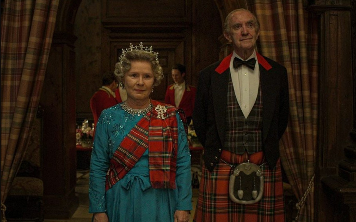 Imelda Staunton and Jonathan Pryce as Queen Elizabeth II and the Duke of Edinburgh. Photo / Netflix