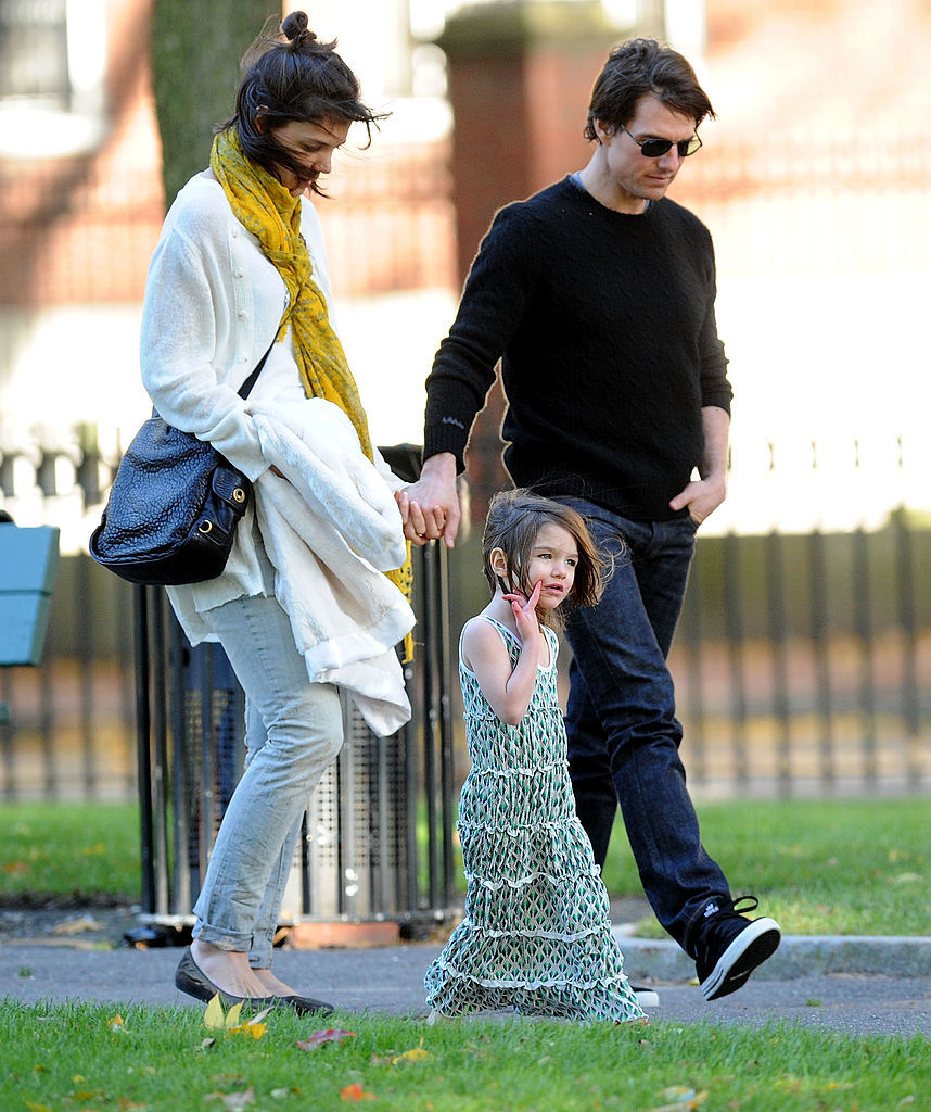Katie Holmes, Suri Cruise and Tom Cruise visit Charles River Basin on October 10, 2009. Photo / Getty Images