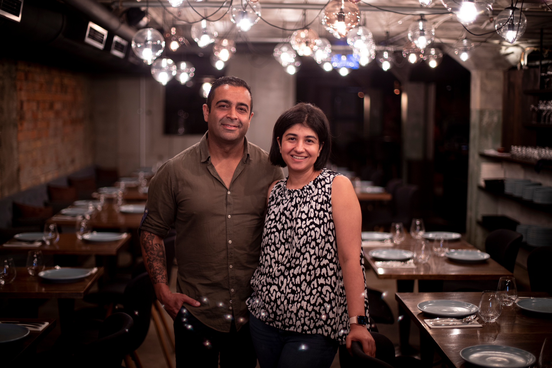 Sid and Chand Sahrawat at their Cassia restaurant. Photo / Dean Purcell