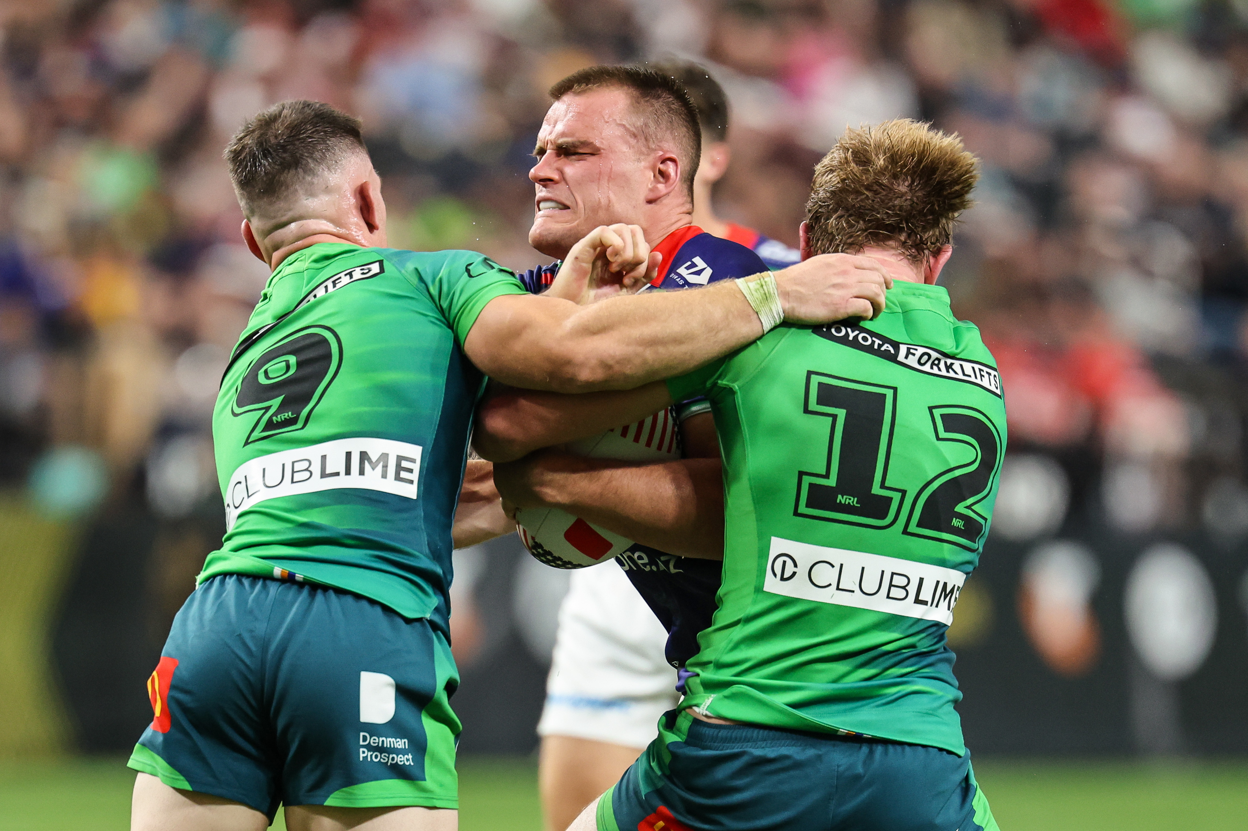 Jackson Ford and the Warriors were repelled by the Raiders. Photo / Photosport