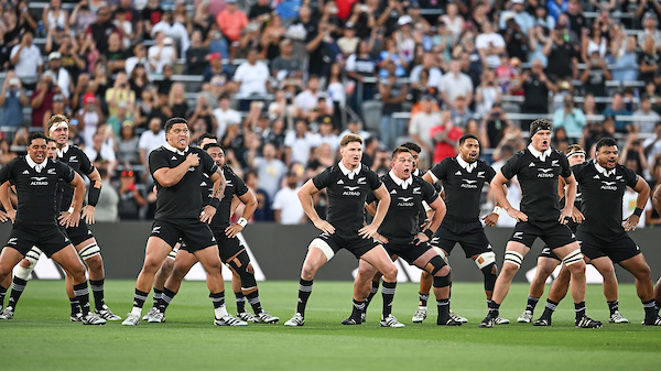 The All Blacks perform the haka before facing Fiji, in San Diego. Photo / Photosport