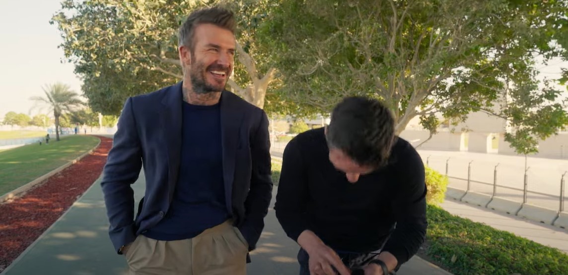 David Beckham joked that Victoria isn't tidy. Photo / YouTube @theoverlap
