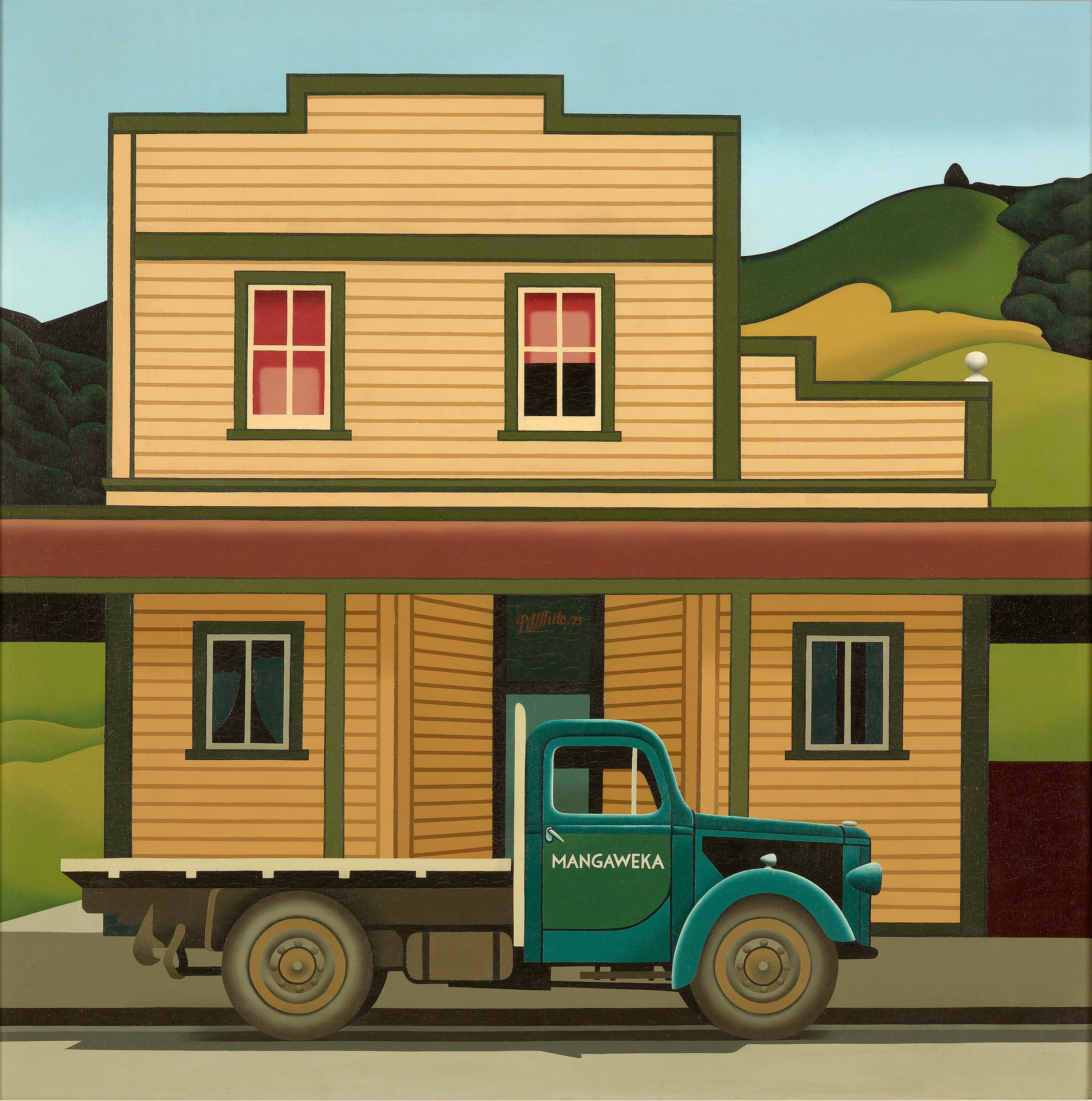 Robin White's screen print Mangaweka. Photo / Museum of New Zealand Te Papa Tongarewa