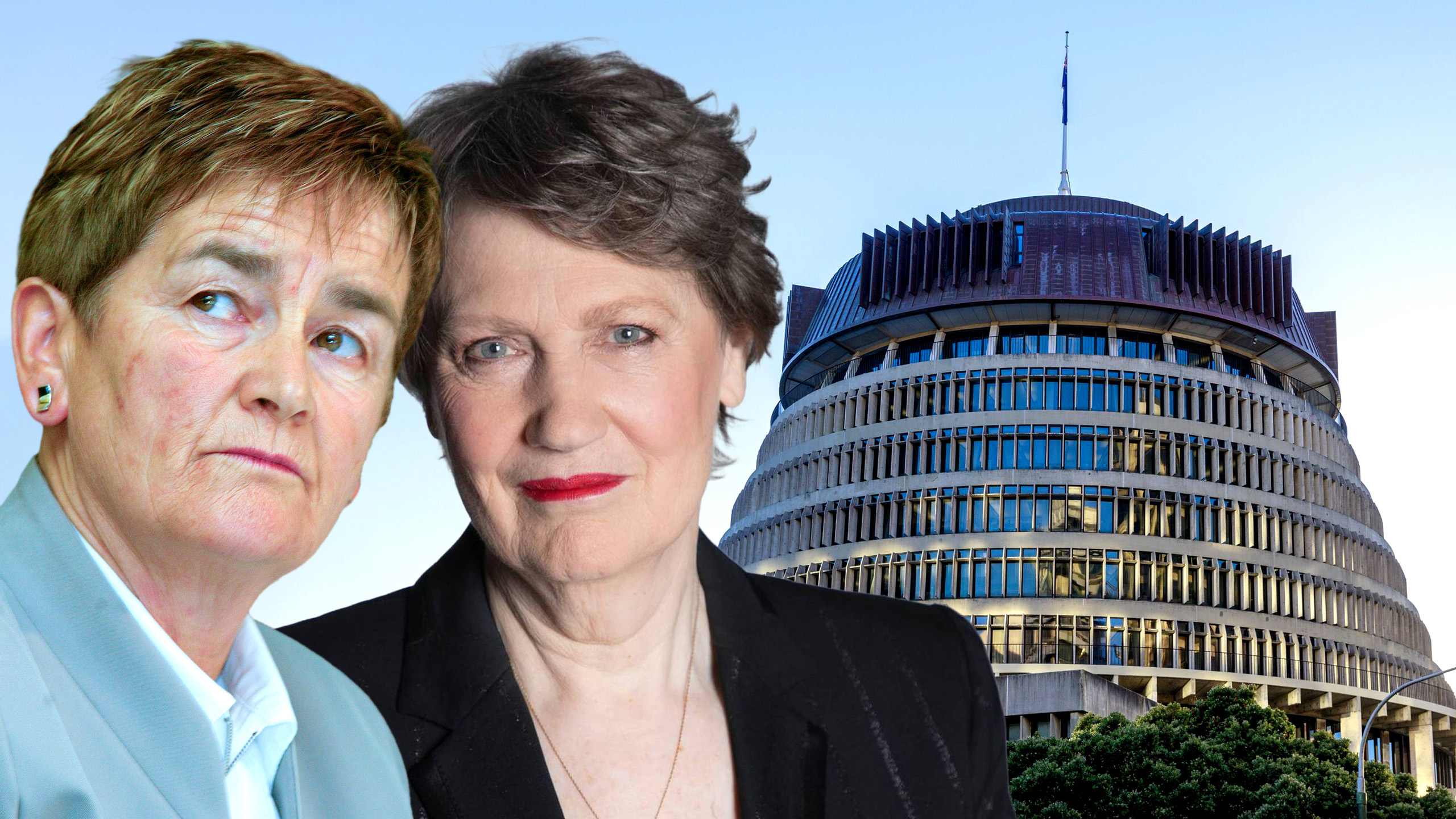 Former Finance Minister Ruth Richardson (left) and former Prime Minister Helen Clark were in Parliament when the public voted for MMP – both were against it. Graphic / Paul Slater