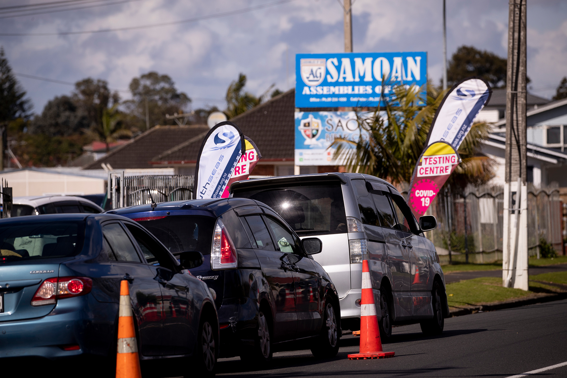 Pop-up COVID testing site at the Samoan Assemblies of God in Favona. Photo / Dean Purcell