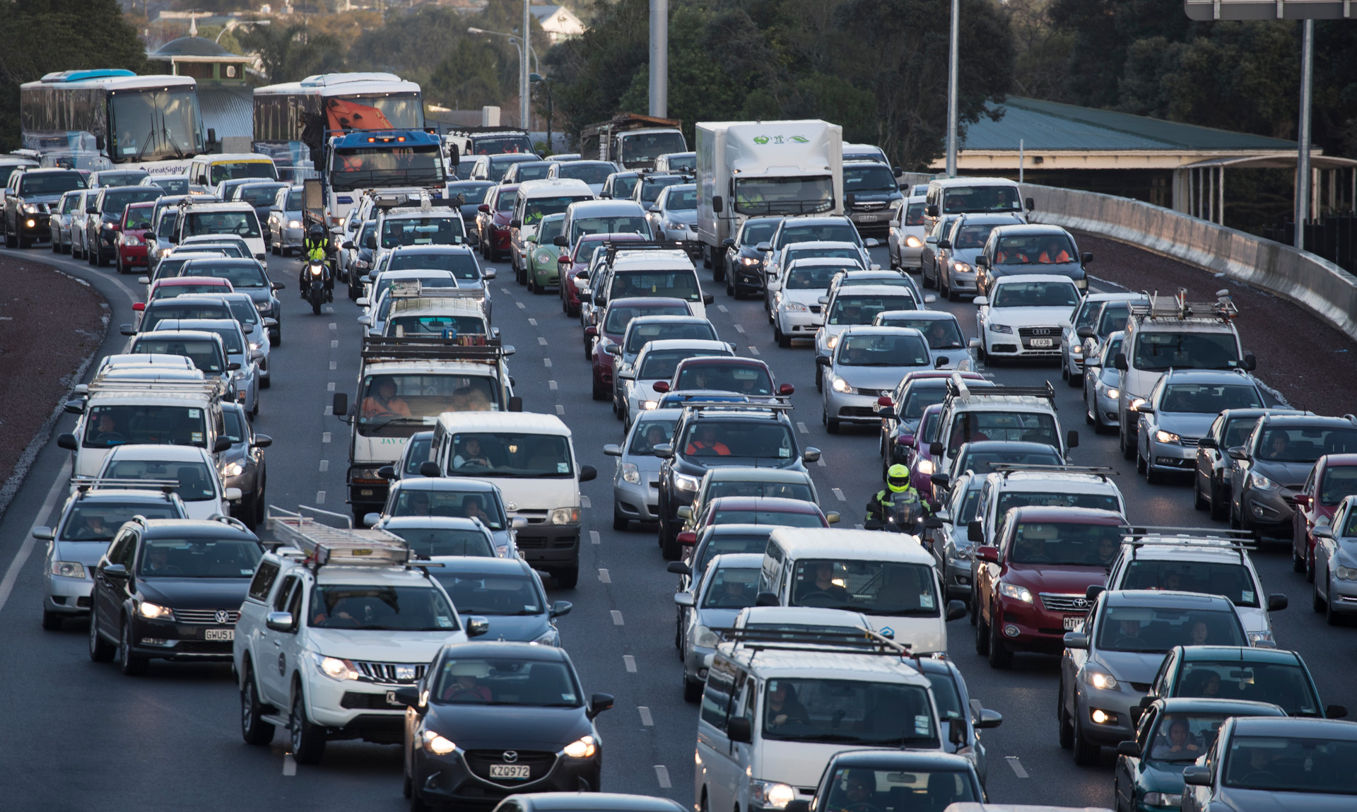 The Northwestern motorway was widened without the addition of a buway. Photo / Brett Phibbs