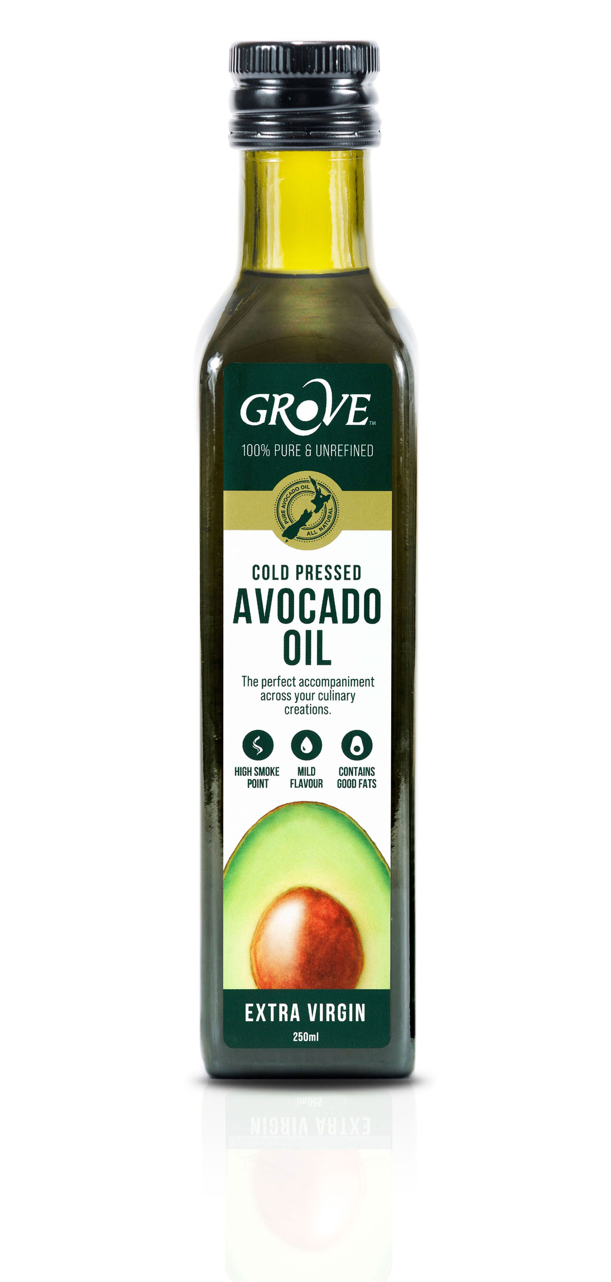 Grove was the first in the world to develop an extra virgin avocado oil, and it was the only avocado oil in the world to win a Superior Taste Award by the prestigious International Taste Institute, as judged by Michelin-starred chefs.