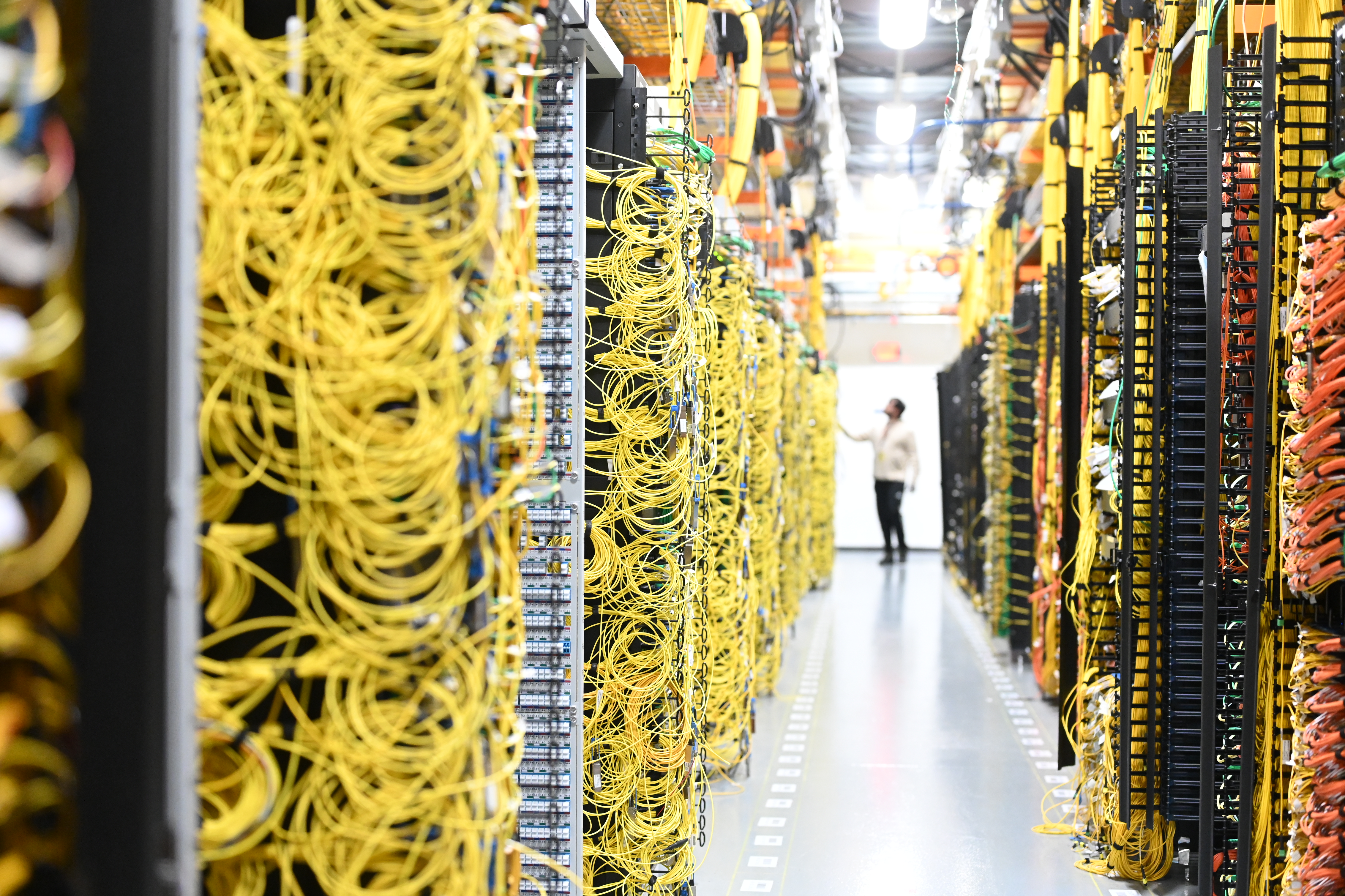 Inside an Amazon Web Services international data centre that stores information for business and government customers. Photo / Noah Berger