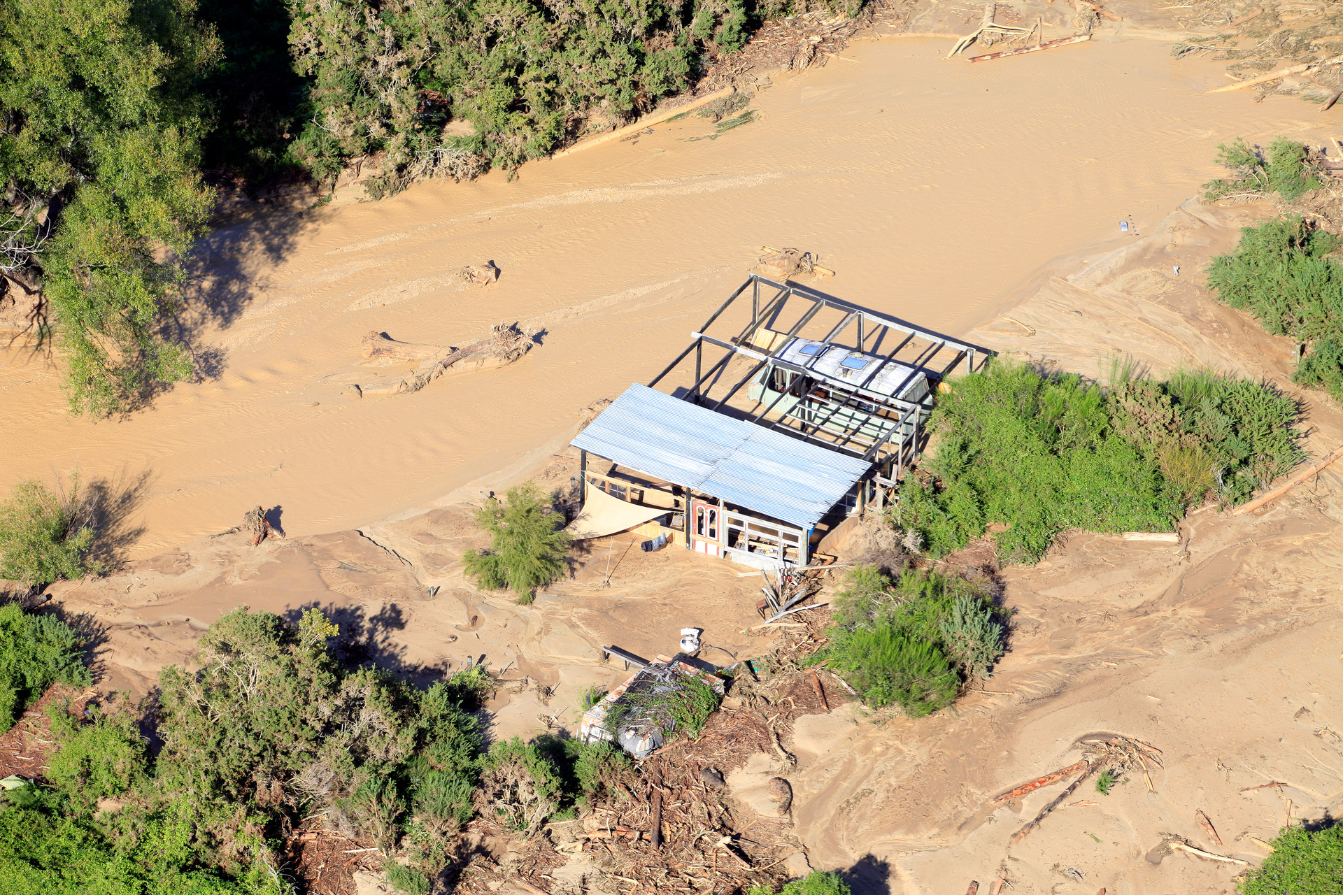 Some of Gita's damage around Riwaka, Nelson. Photo / Tim Cuff