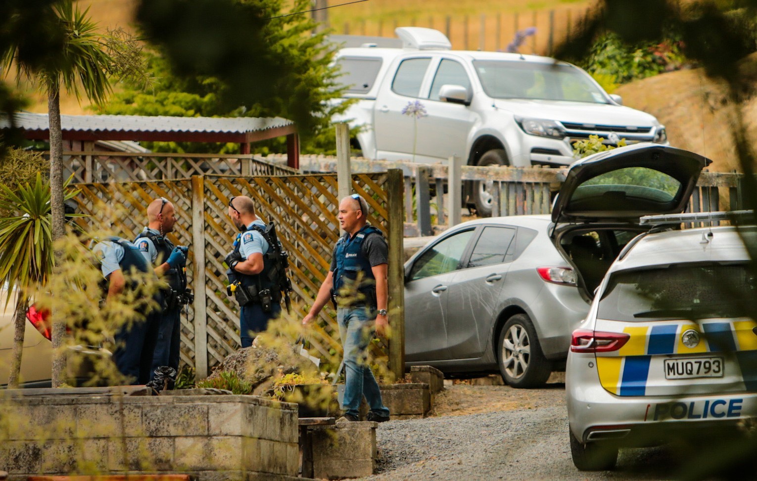 A stun gun was recovered during a police search at national Mongrel Mob president Sonny Smith's Domain Rd property in Waipawa on February 10 this year. Photo / NZME
