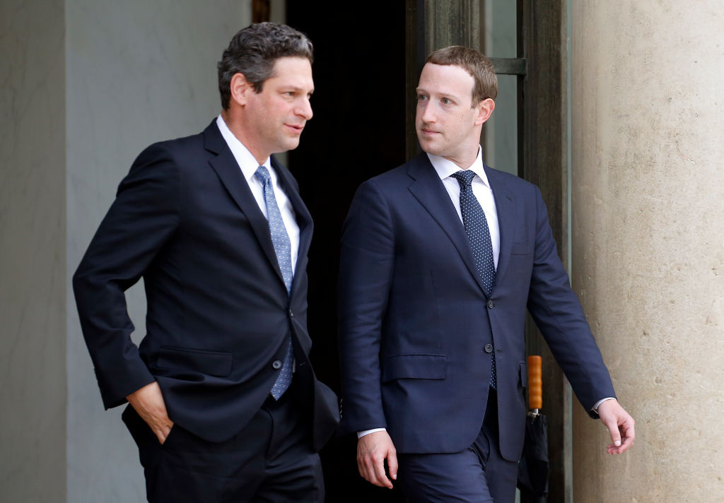 Former George W. Bush adviser Joel Kaplan, pictured with Zuckerberg in May 2023, replaced the centrist Nick Clegg as Meta's global policy head last month. Photo / Getty Images
