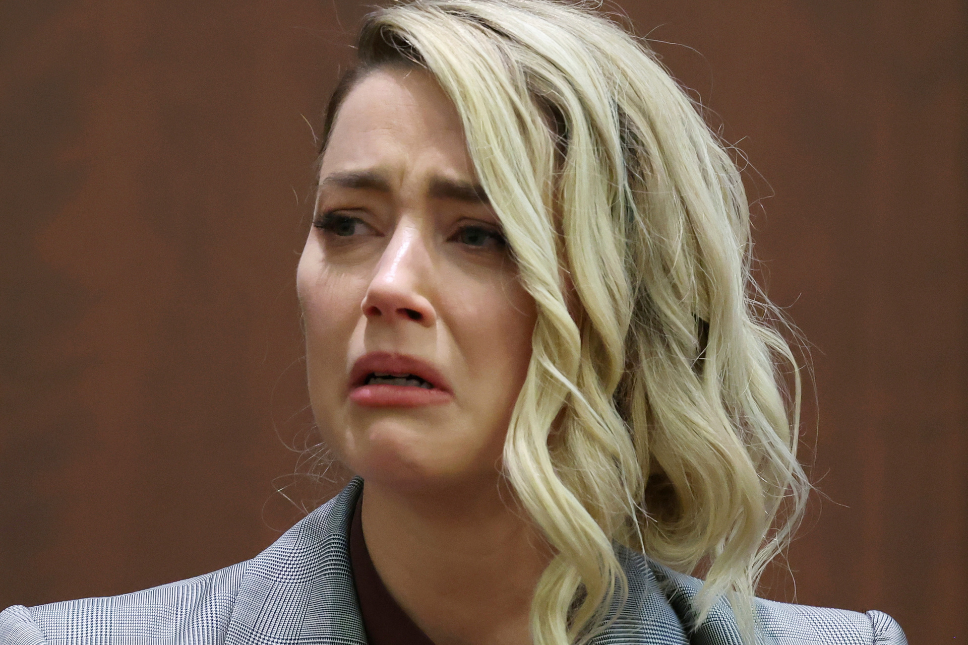 Amber Heard testifying in the Fairfax County Circuit Courthouse after ex-husband Johnny Depp sued her for libel. Photo / AP, File