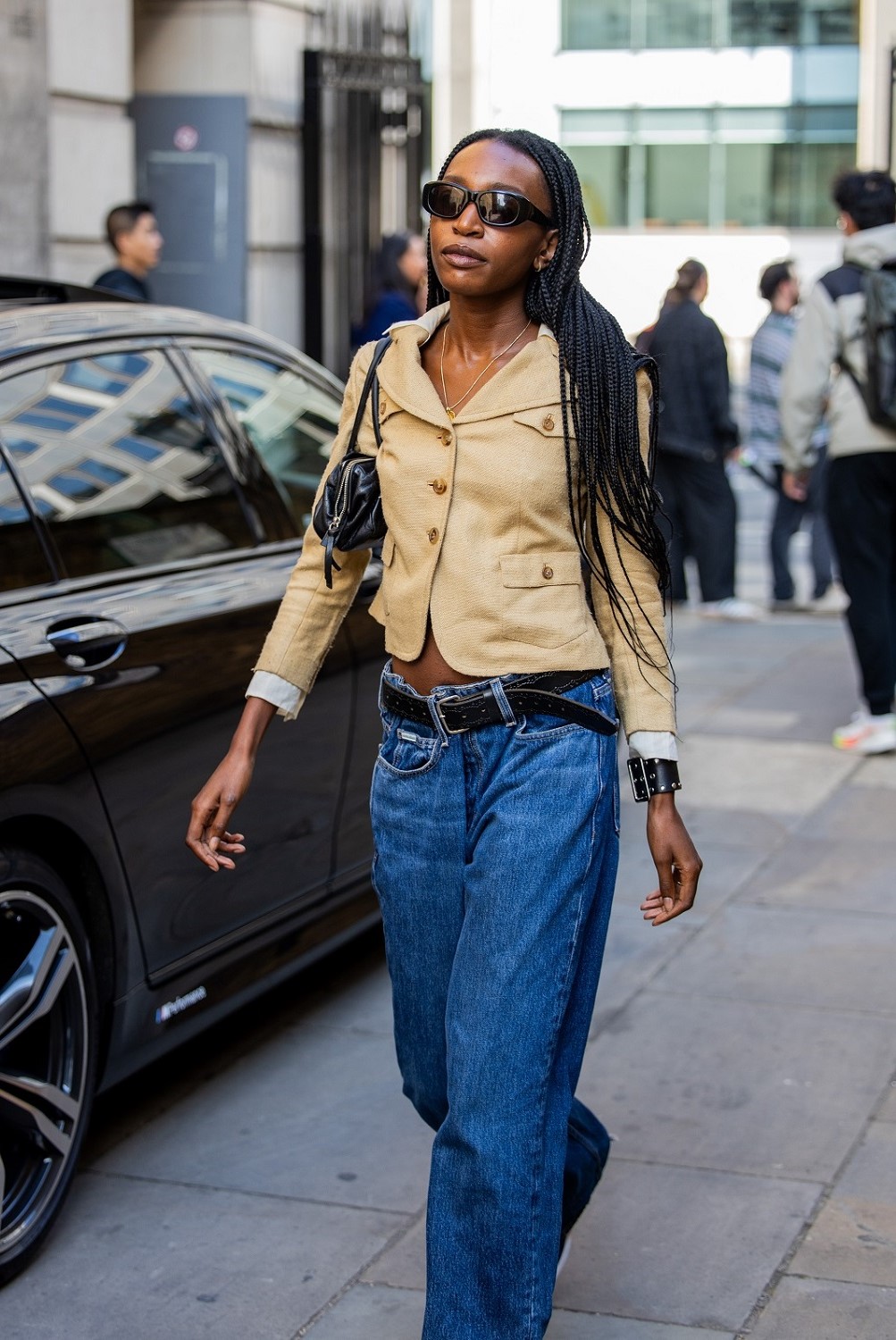 A guest outside the JW Anderson show during London Fashion Week. Photo / Getty Images