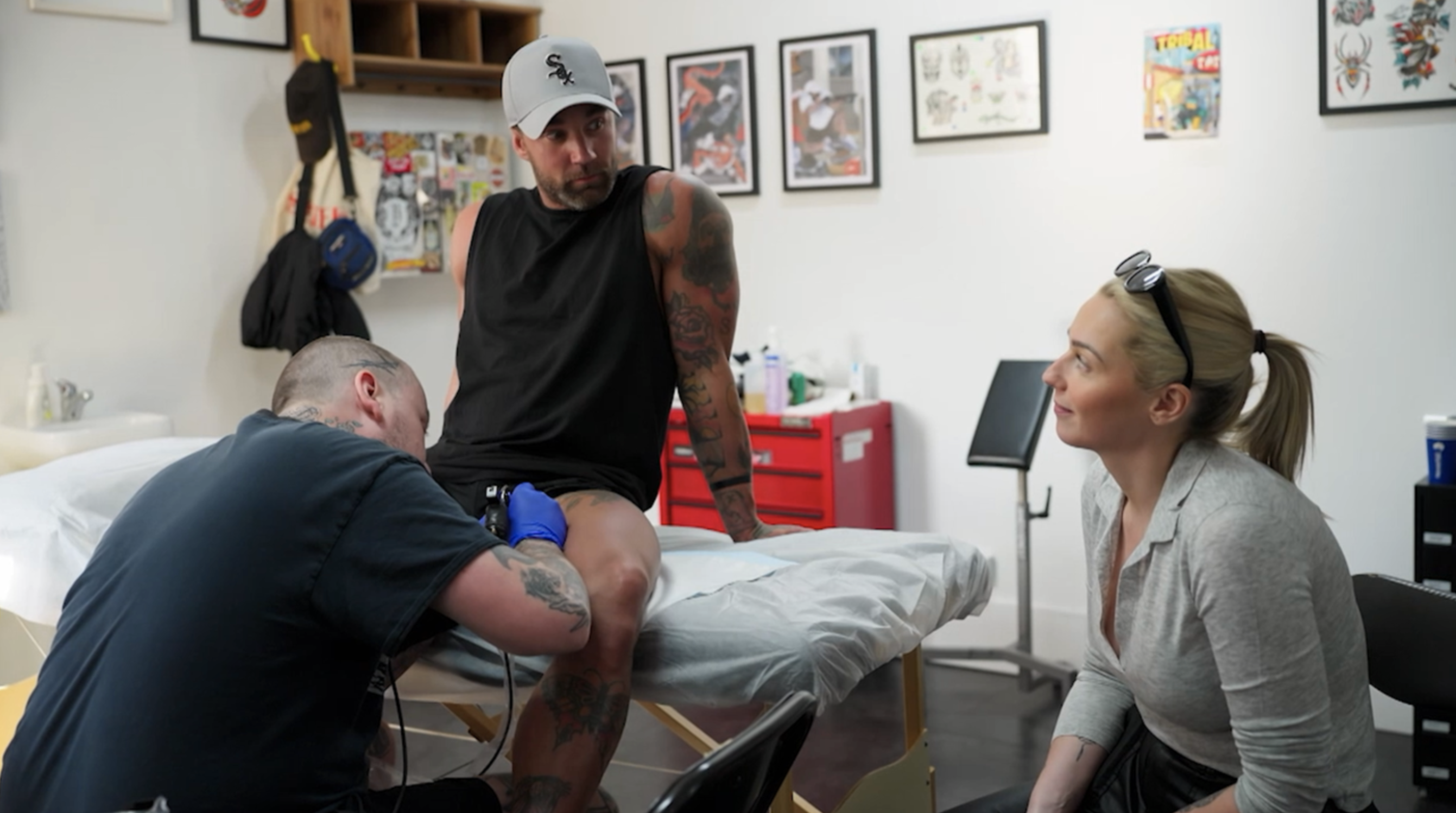 Nothing says true love like matching tats! Photo / Warner Bros Discovery