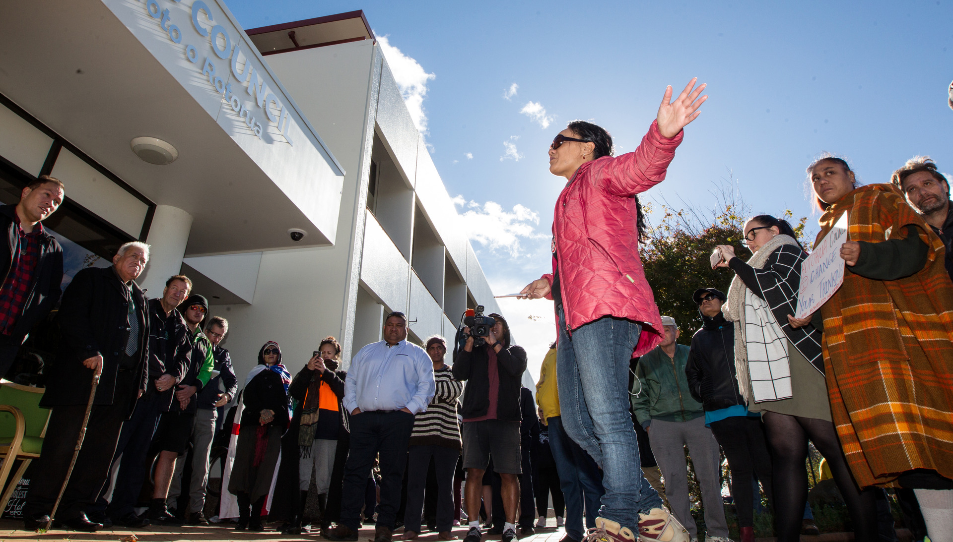Renee Kiriona addresses the council and government representatives. Photo/Stephen Parker