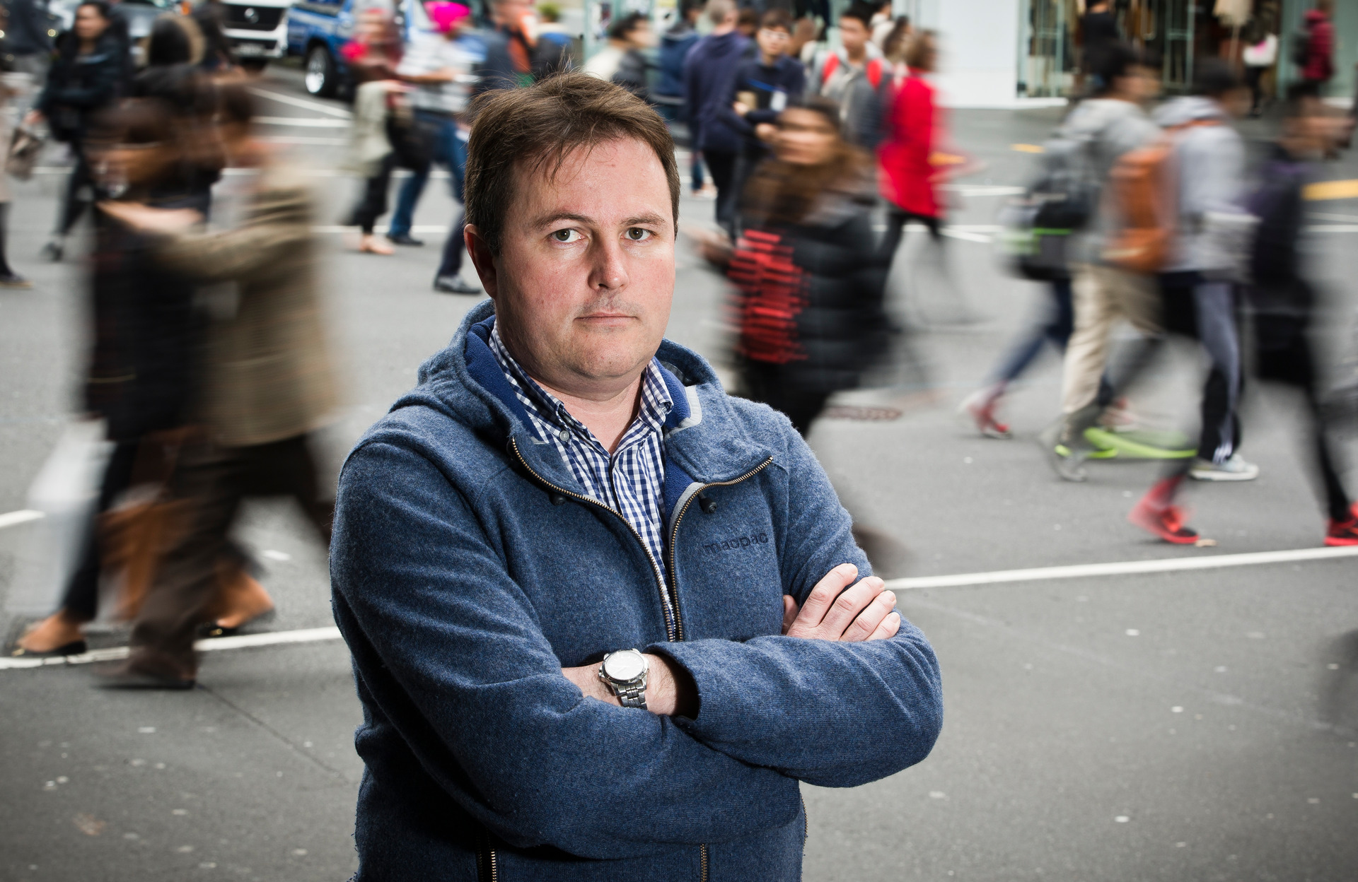 University of Auckland physicist and Te Punaha Matatini director Professor Shaun Hendy. Photo / Greg Bowker