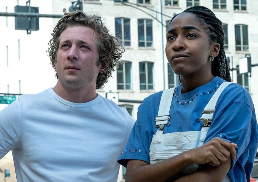 Jeremy Allen White and Ayo Edebiri in The Bear.