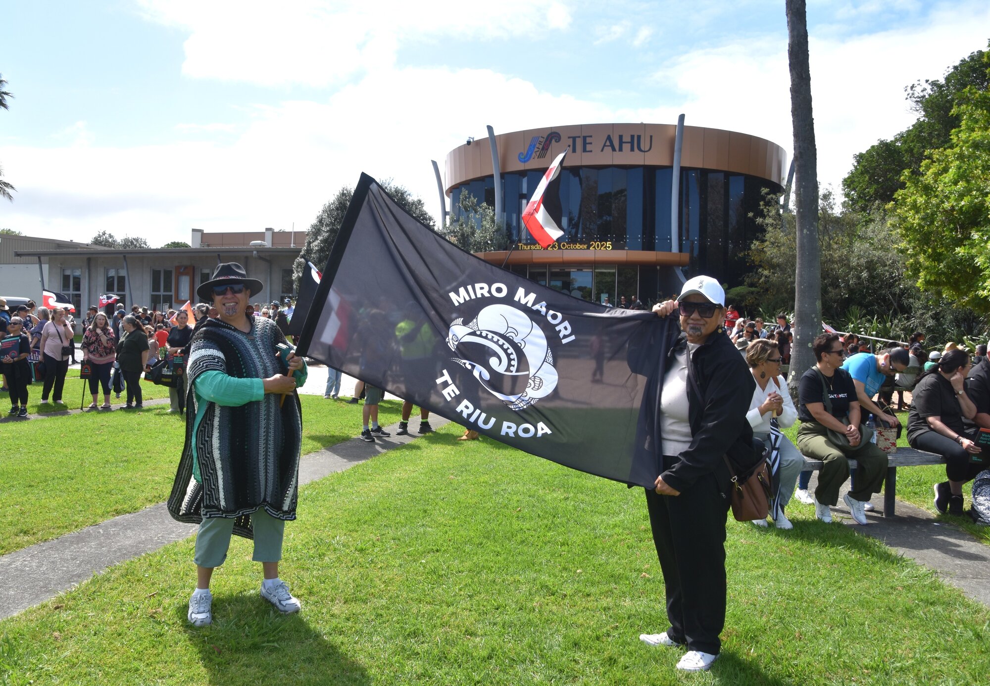 Several hundred people attended Kaitāia’s rally, which started at Te Ahu and progressed to the town centre. All sectors were represented at the rally, including good support from the community, organisers say. Photo / Supplied