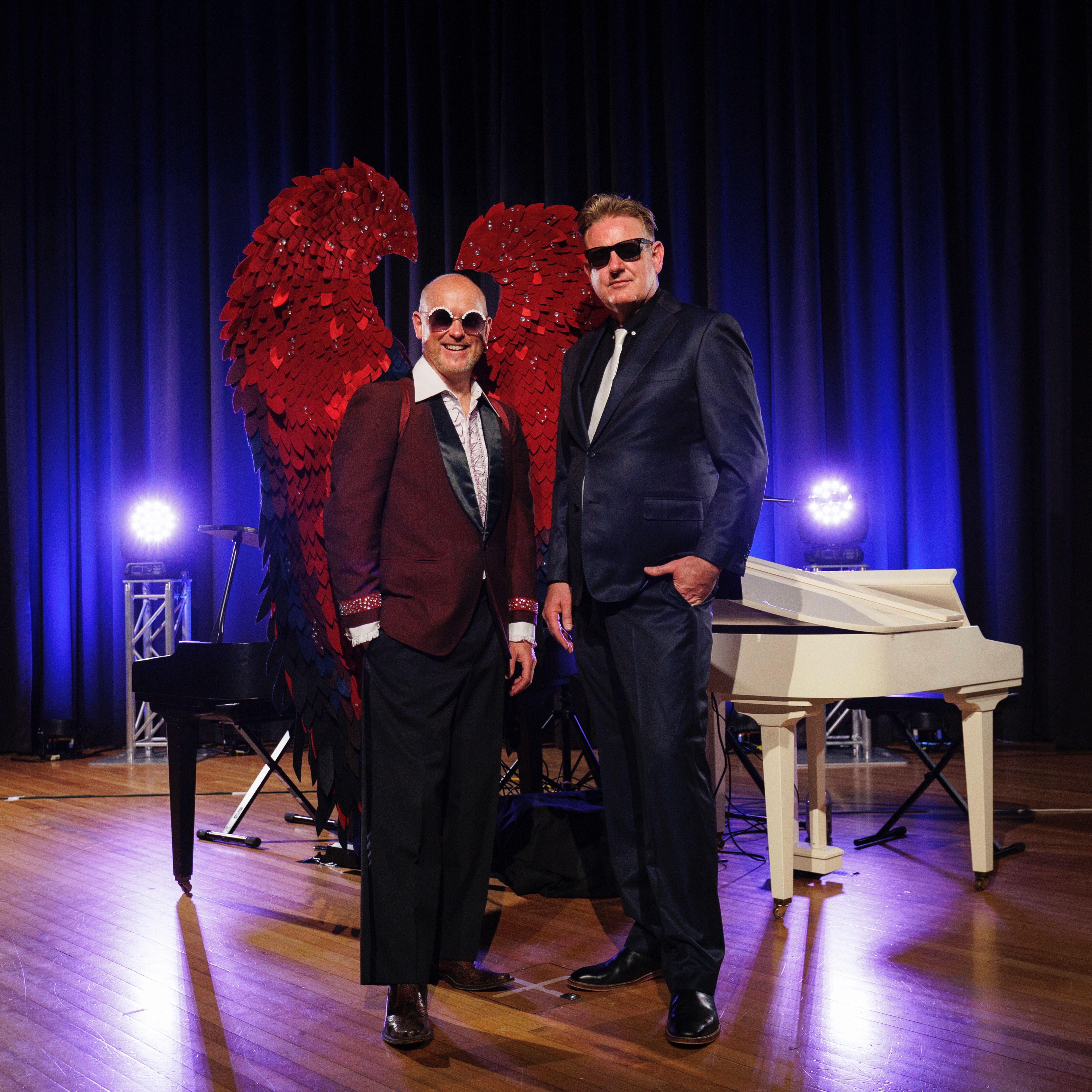 Cam and Sam's Elton John vs Billy Joel piano battle coming to Taranaki - NZ  Herald