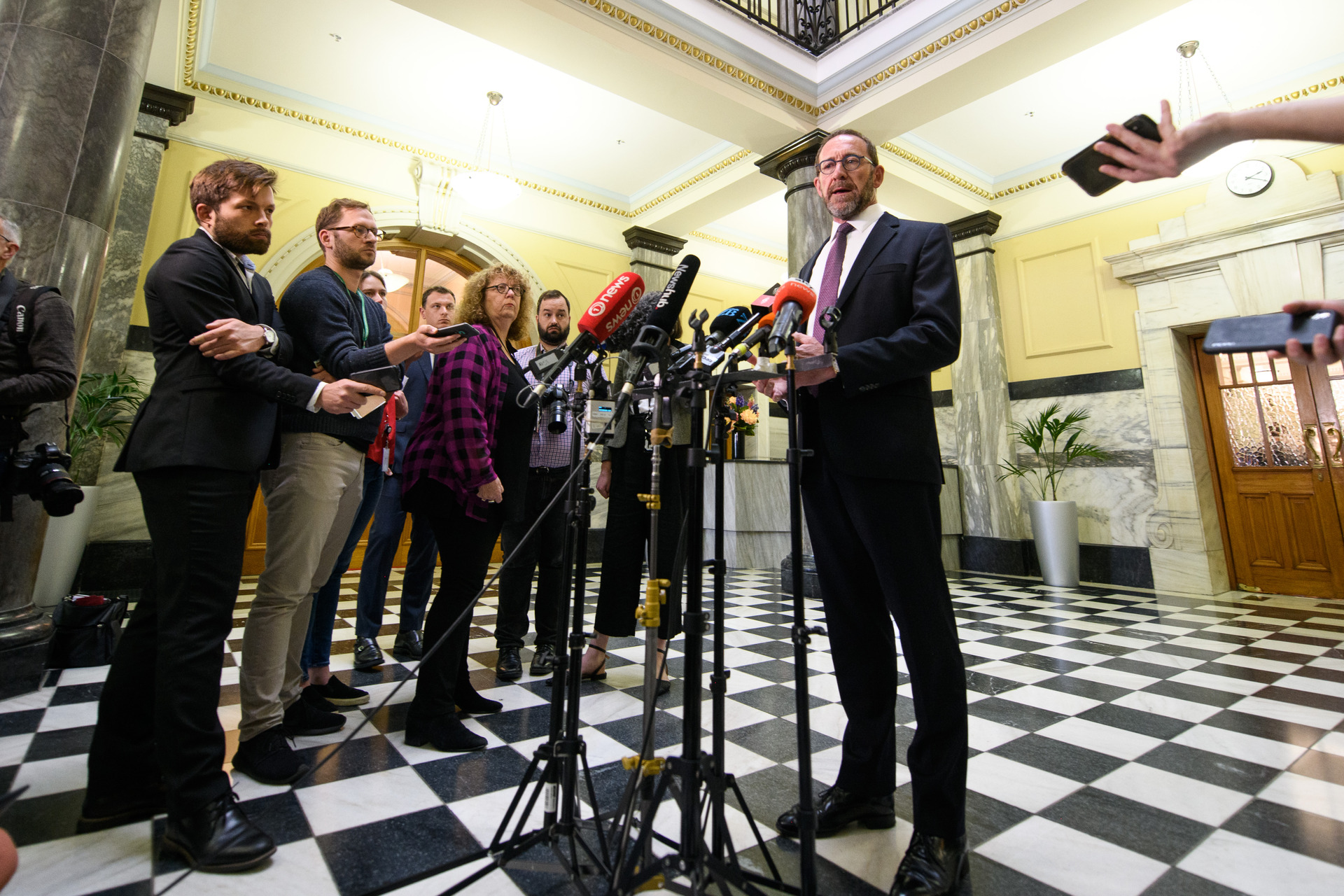 Health Minister Andrew Little says he isn't concerned that a health referral from police for drug users is an automated text message. Photo / Mark Mitchell