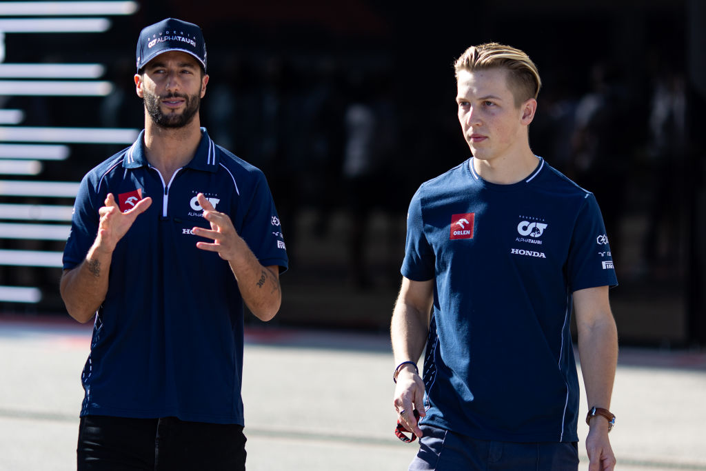 Daniel Ricciardo and Liam Lawson at last year's United States Grand Prix. Photo / Getty Images