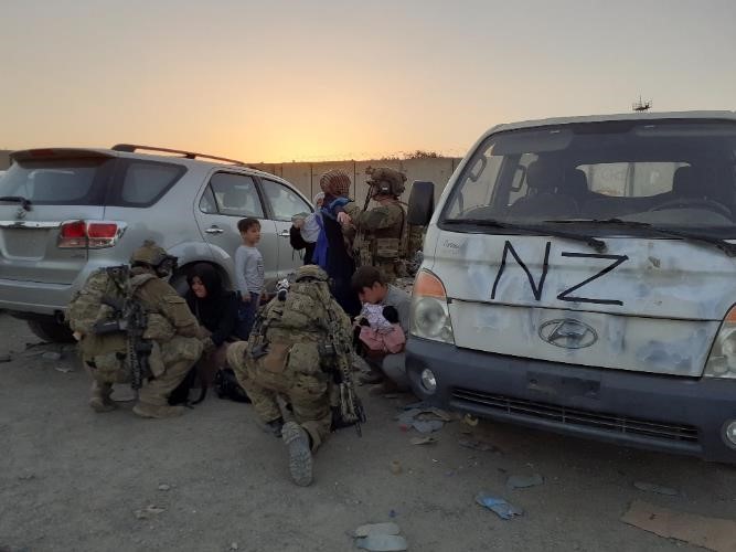 New Zealand special forces personnel during the evacuation of Kabul airport in 2021. Photo / NZDF