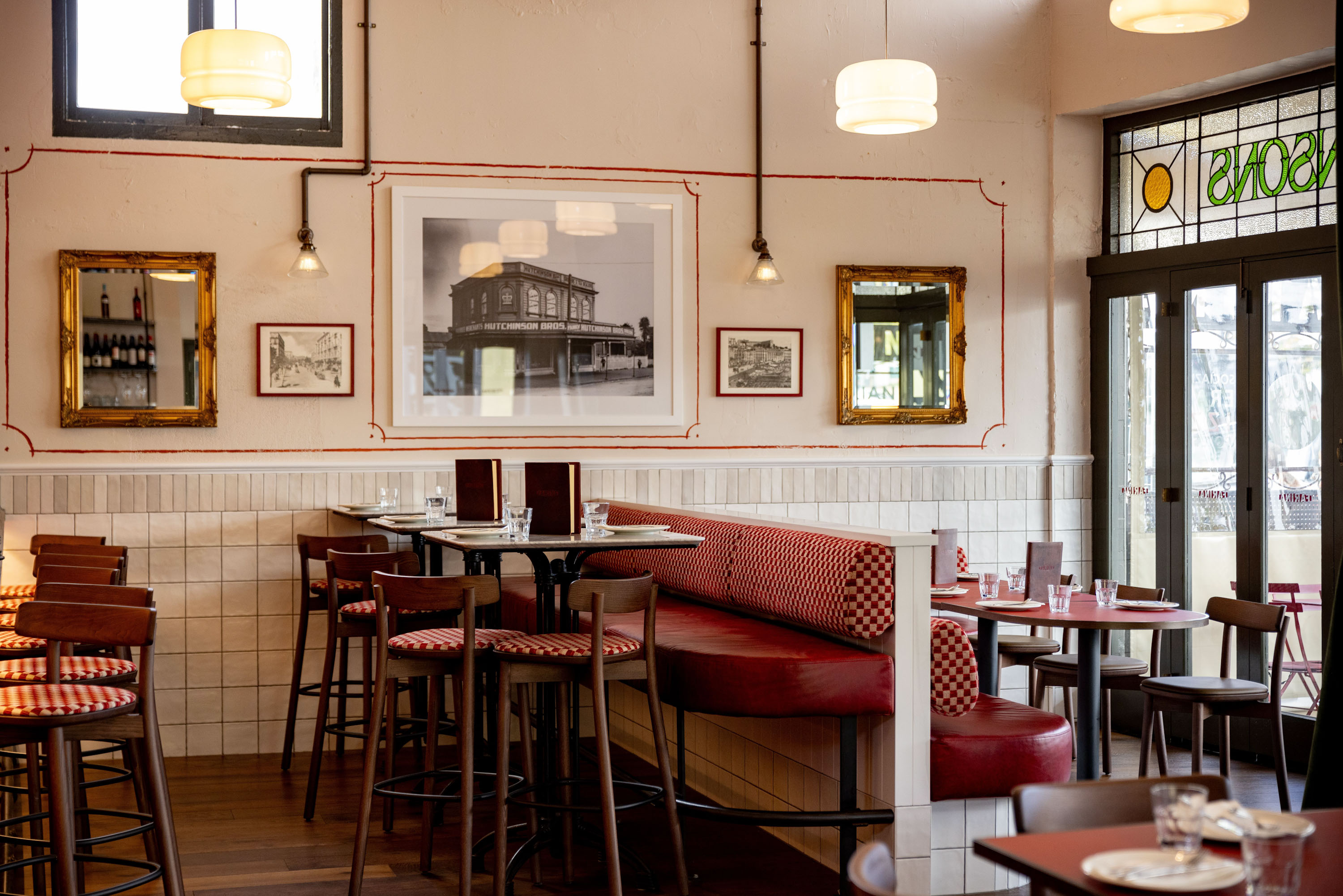Farina's checkered dining room. Photo / Babiche Martens