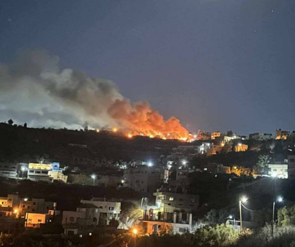 Vehicles and houses were set ablaze during an attack in the village of Jit in the West Bank.