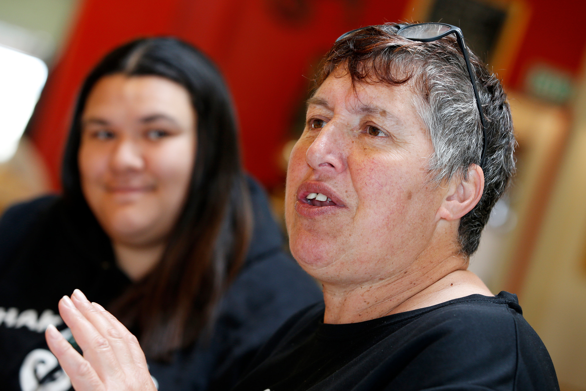 Kaikohe's Rhonda Zielinski (pictured with Jane Beamsley) is helping homeless Northlanders get into portable cabins under a Whare to the Whenua scheme. Photo / Michael Cunningham

