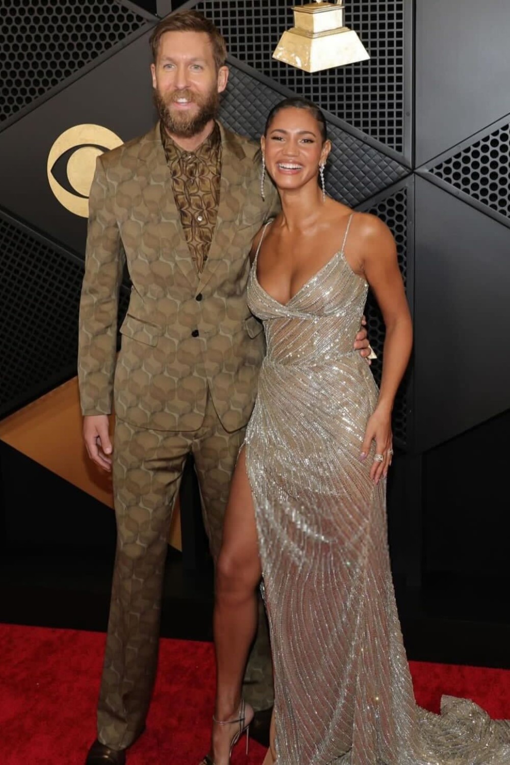 Calvin Harris and Vick Hope attend the 66th Grammy Awards. Photo / Getty Images