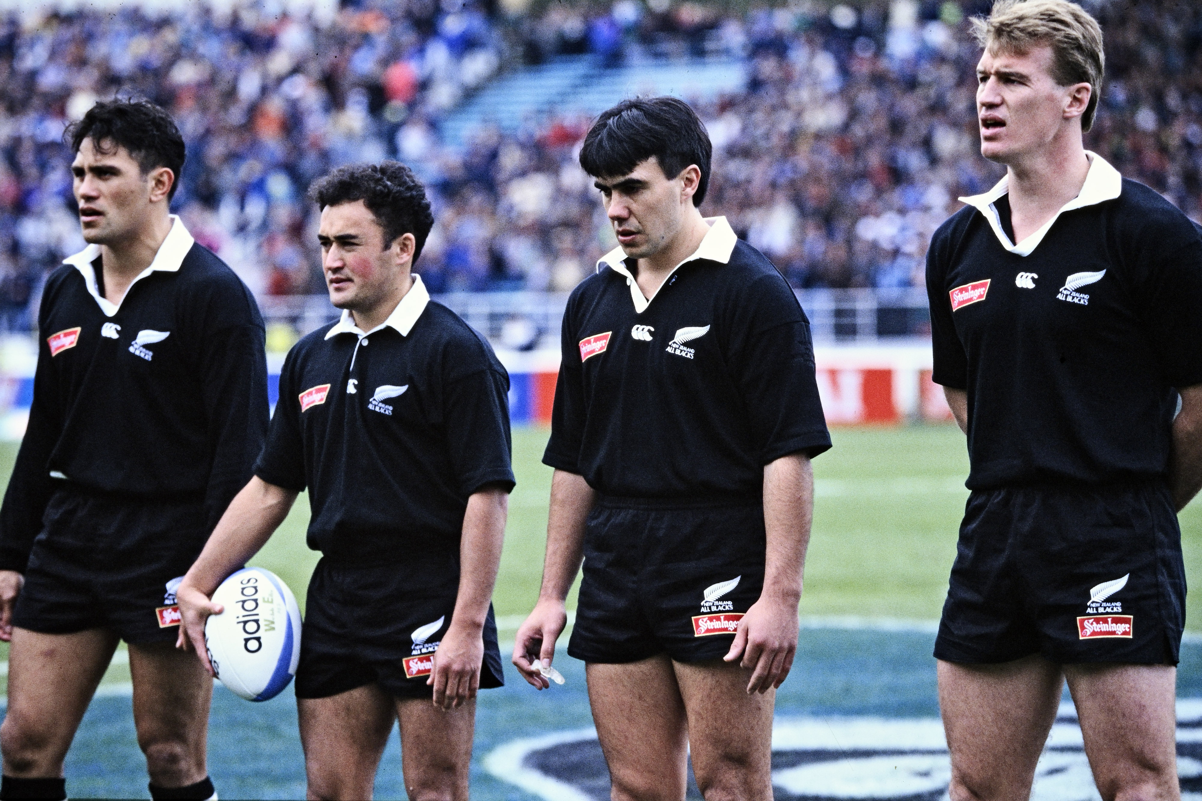 History awaits: (from left) John Timu, Stu Forster, Stephen Bachop and Sir John Kirwan pictured before the second test. Photo / Photosport
