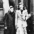 Pauline Parker (left) and Juliet Hulme on way to preliminary court hearing in 1954. Photo / Christchurch Star 