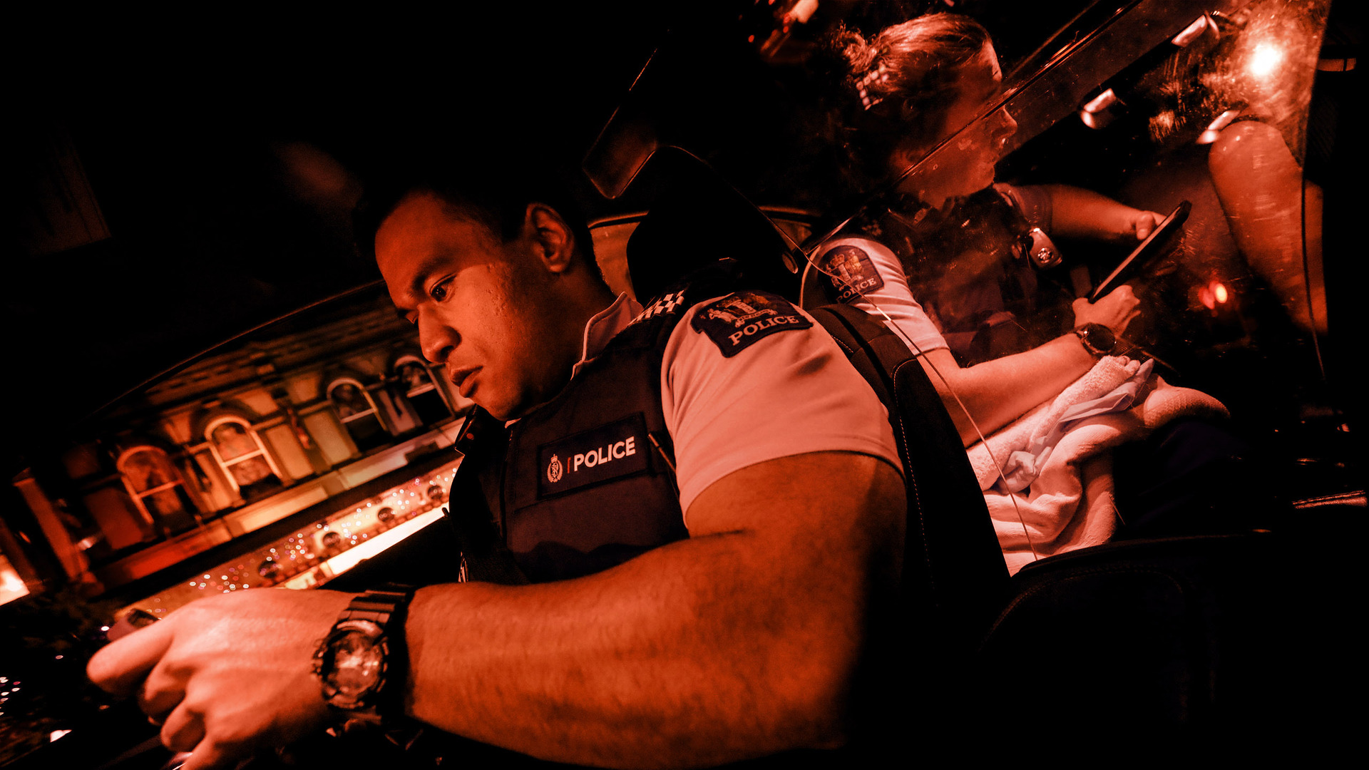 Police on patrol in Auckland. 