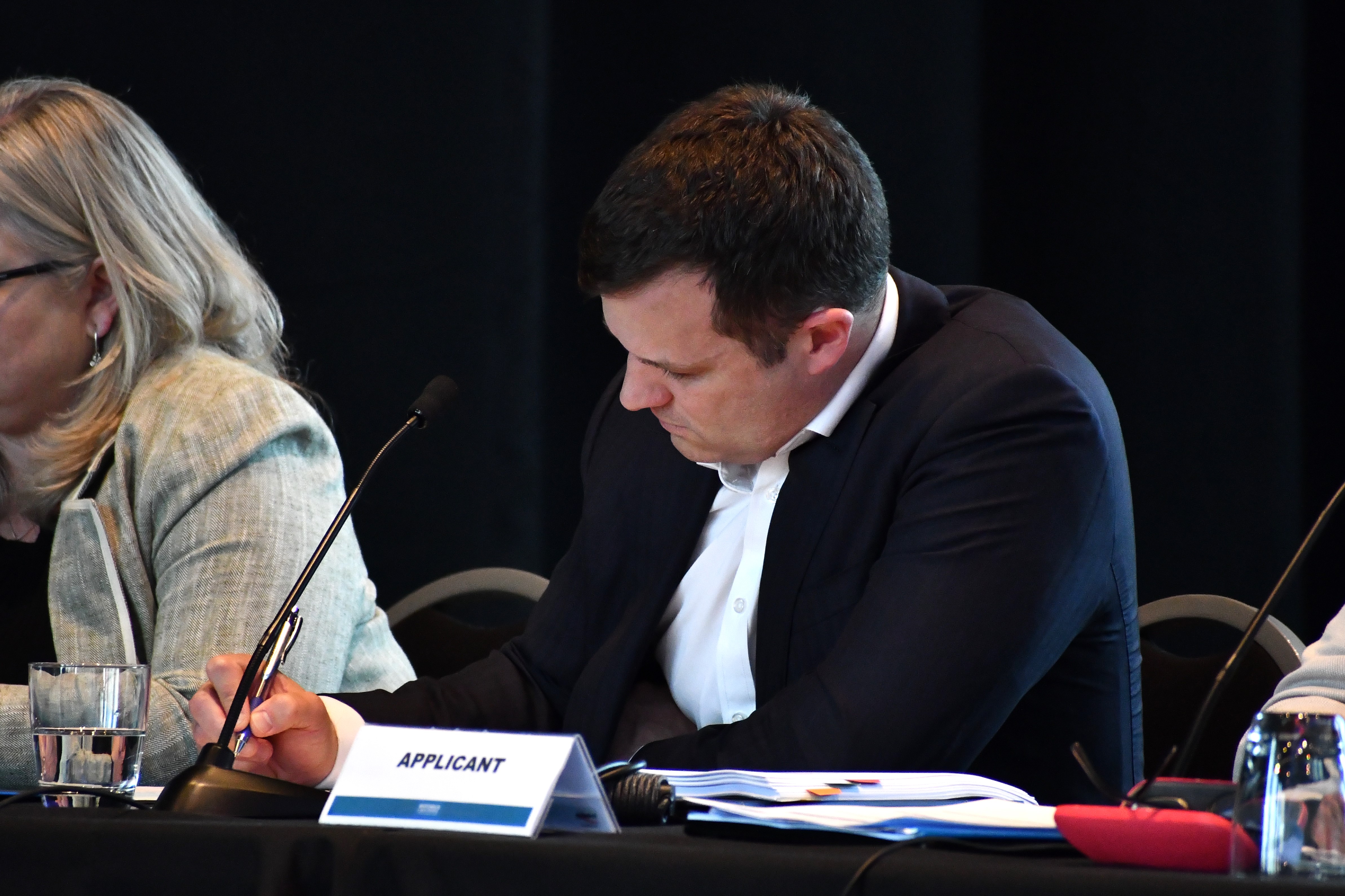Ministry of Housing and Urban Development legal counsel Nick Whittington at the hearing in Rotorua. Photo / Laura Smith