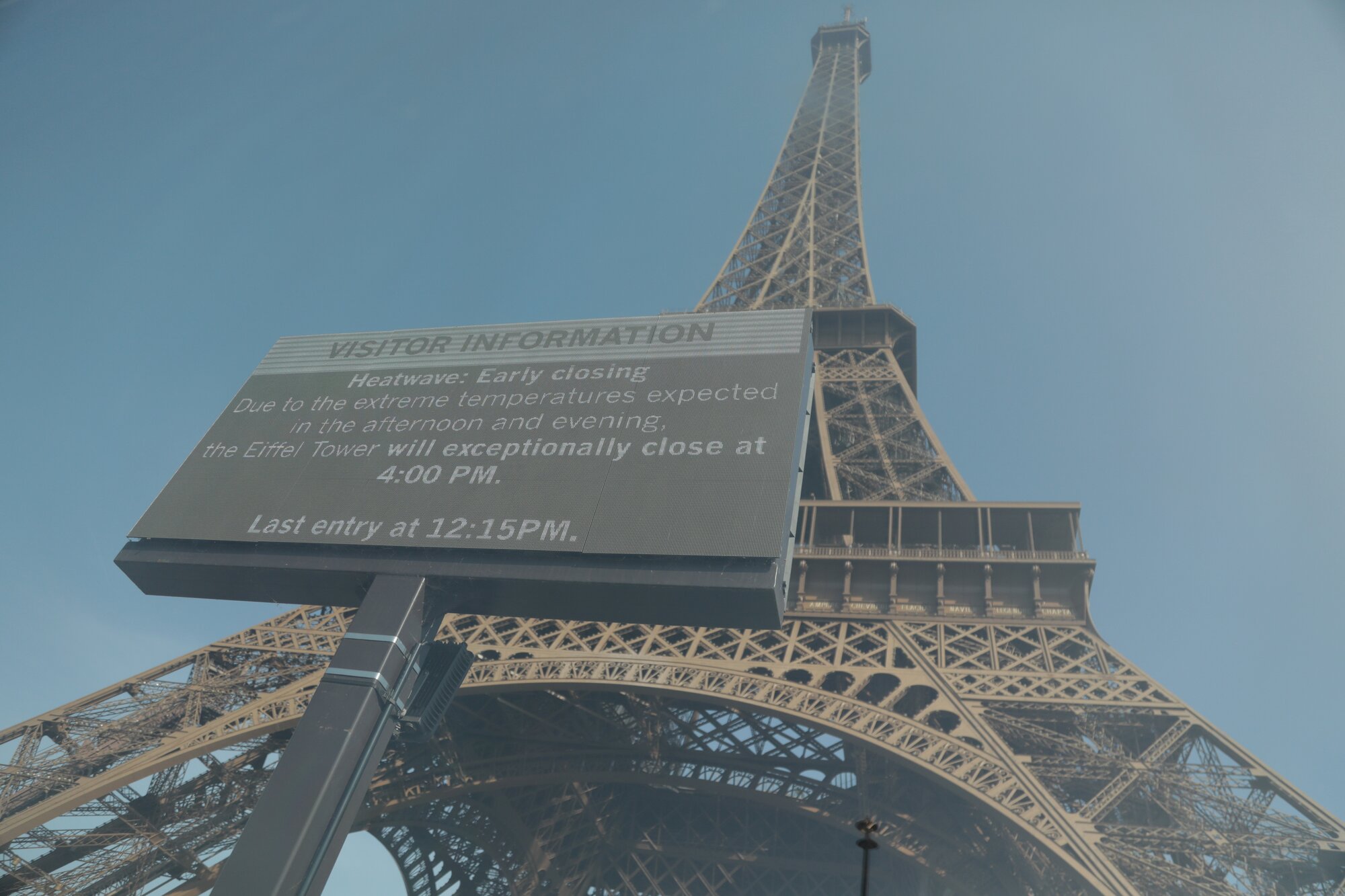 The heat wave hitting Europe has caused the Eiffel Tower to close early. Photo / Getty Images