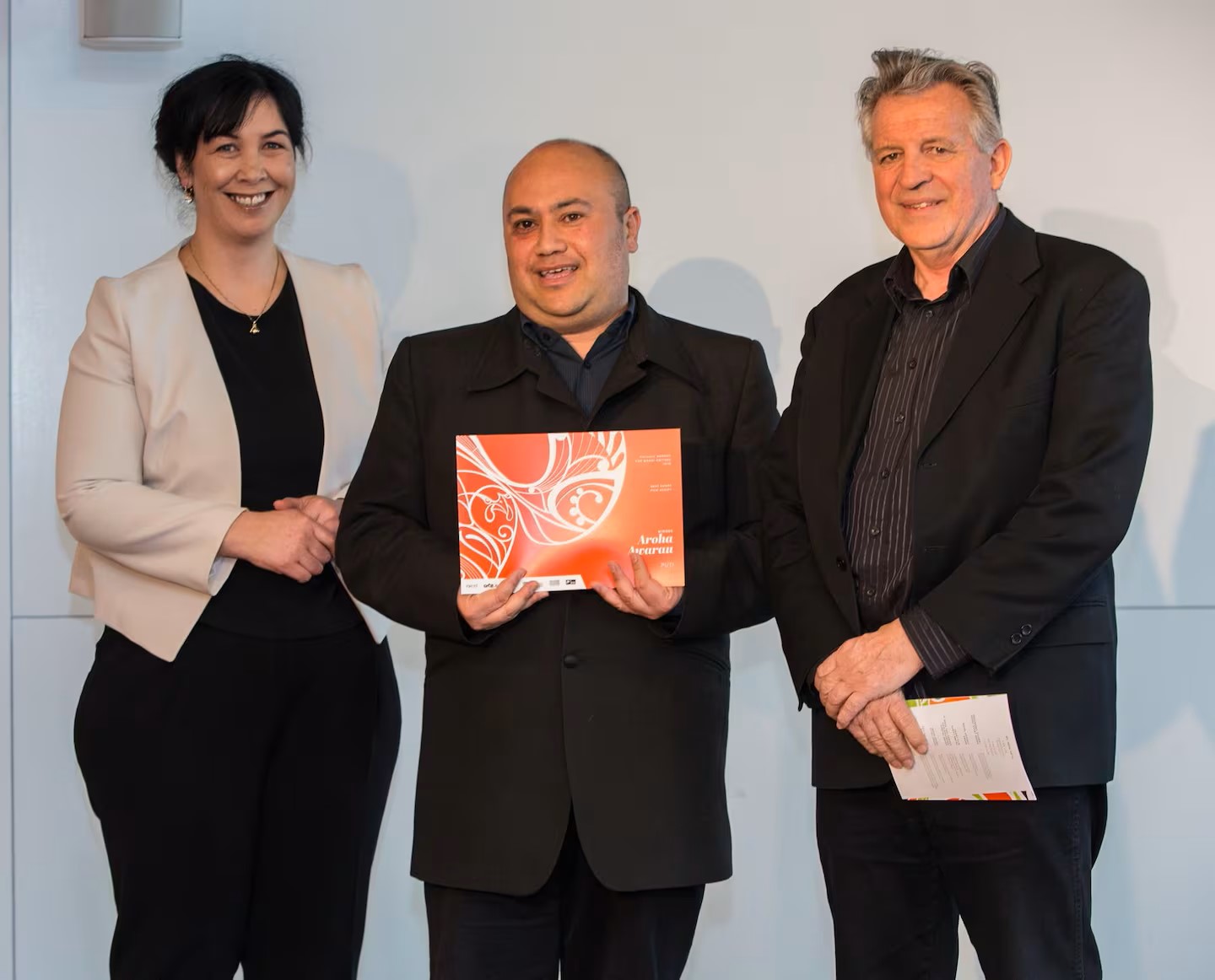Aroha Awarau with Professor Rawinia Higgins and Larry Parr. Photo / Supplied